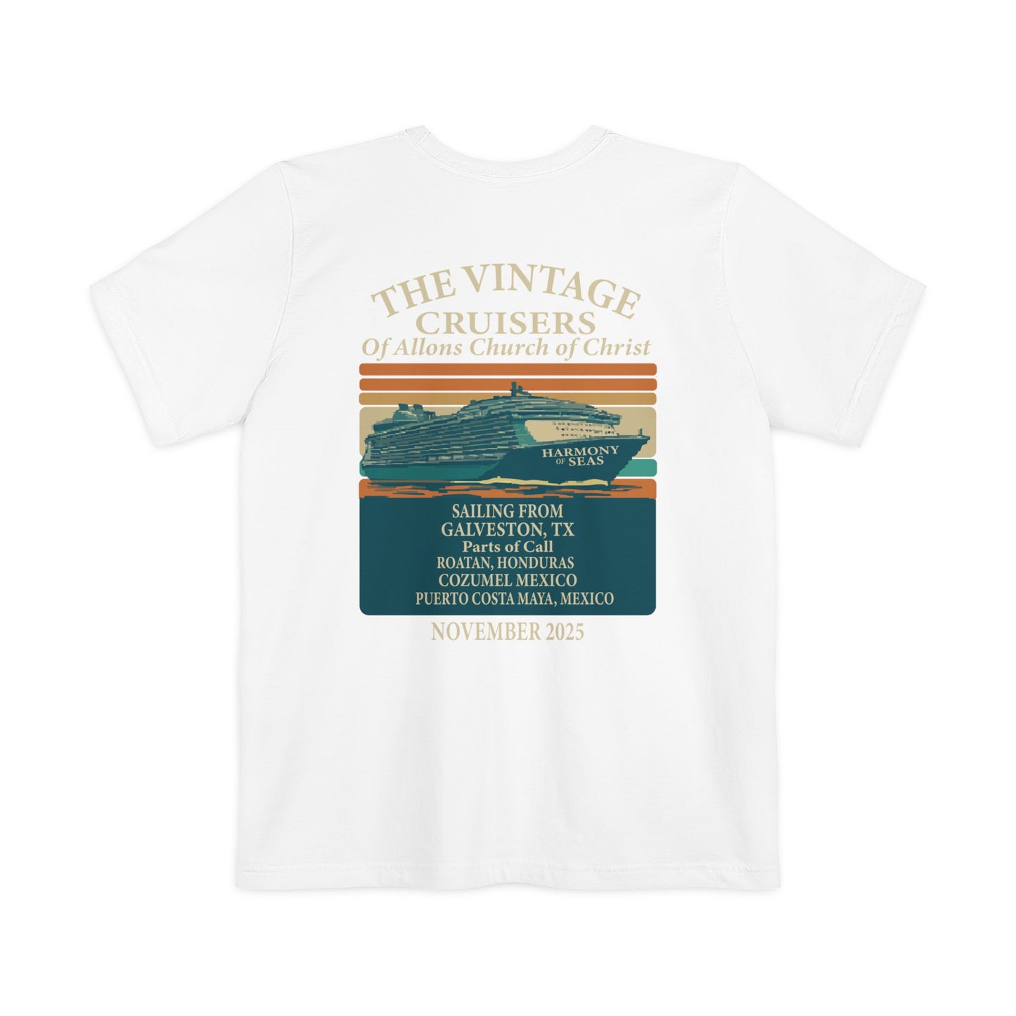 Retro Allons Church of Christ Pocket T-shirt