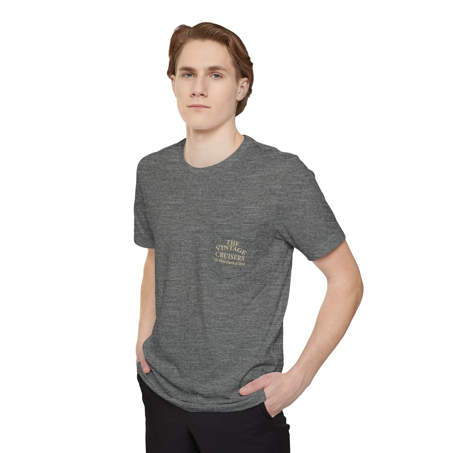Retro Allons Church of Christ Pocket T-shirt