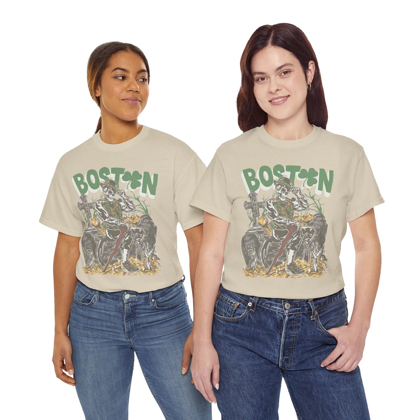 Boston Graphic Tee, Unisex Heavy Cotton T-Shirt, Vintage Boston Shirt, Irish Pride Apparel, St. Patrick's Day Gift, Casual Wear