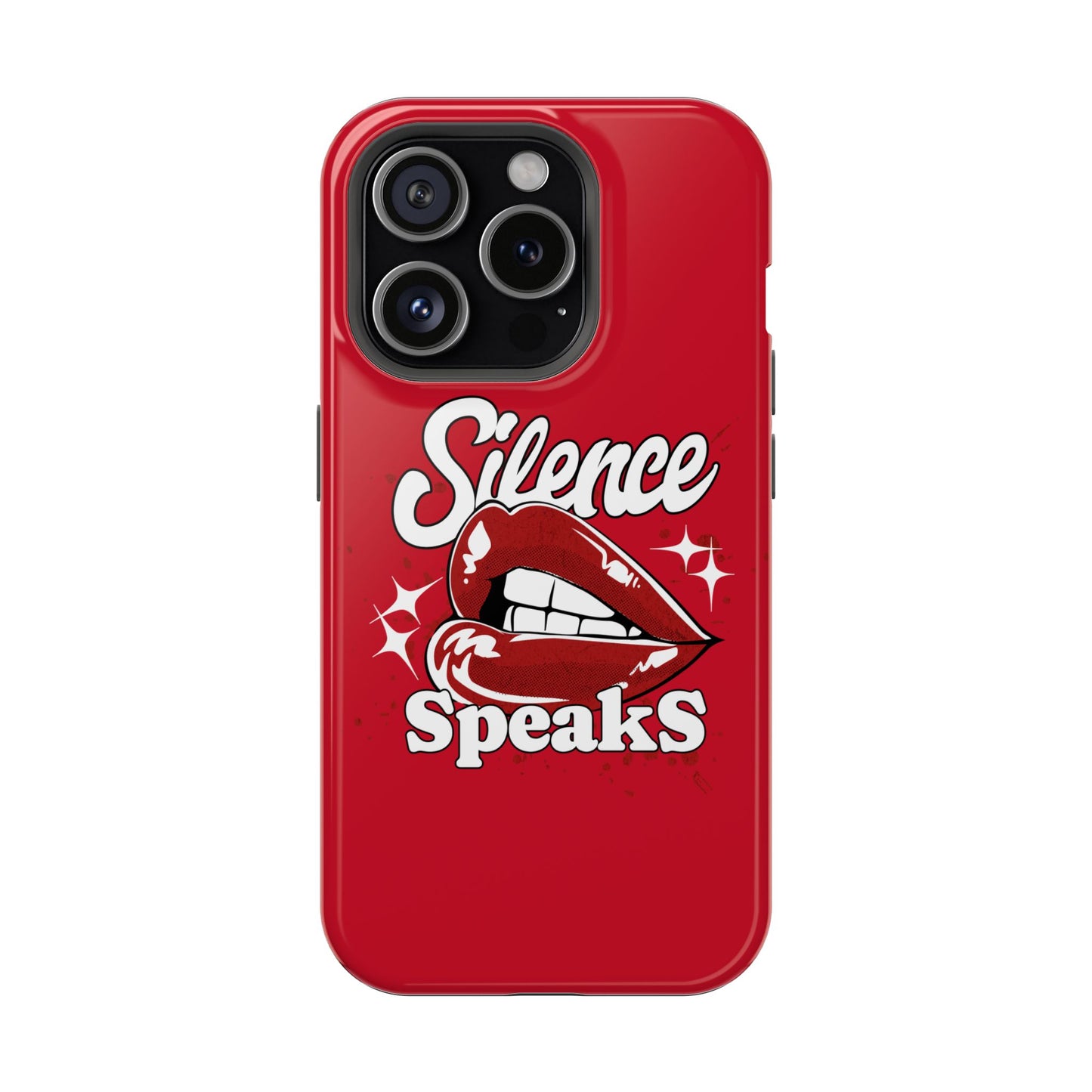 Bold Expression Magnetic Tough Cases, Phone Cover, Gift for Her, Pop Art, Trendy Accessory, Silence Speaks Design
