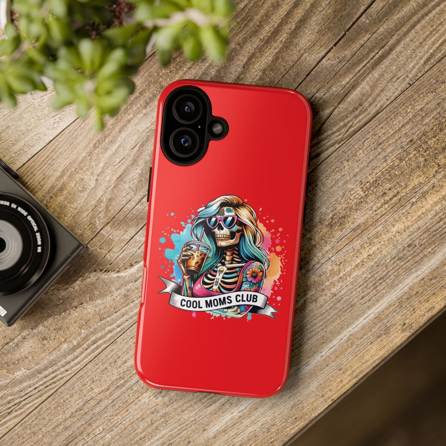 Cool Moms Club Phone Case - Tough Cases, Funky Phone Cover, Gift for Moms, Skeleton Design, Trendy Tech Accessories