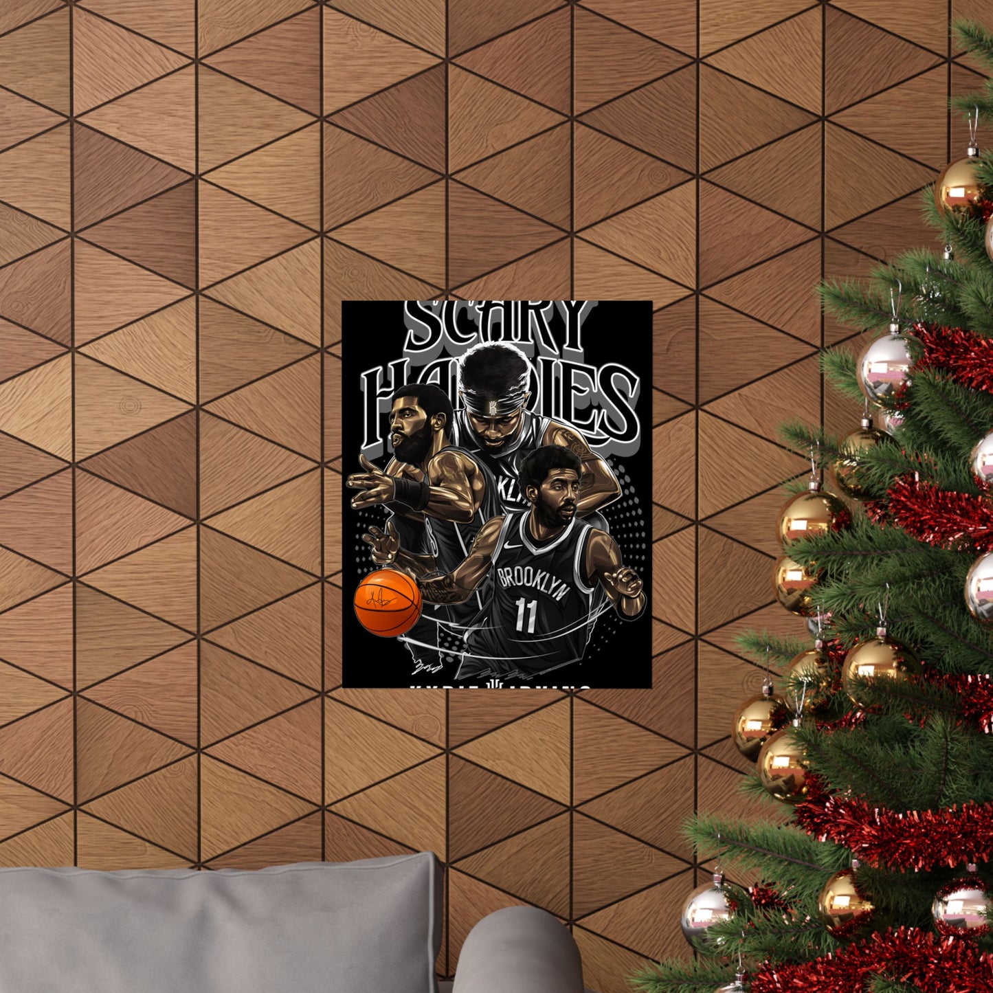 Basketball Wall Art Poster, Scary Hardies, Matte Vertical Print, Sports Decor, Gift for Fans, Home & Office Decoration