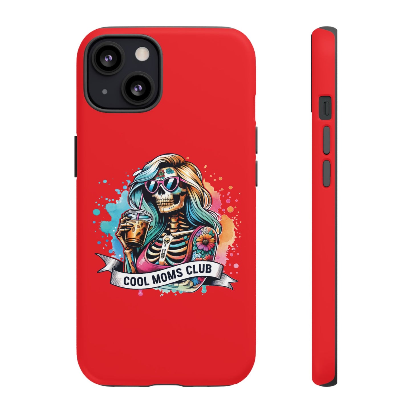 Cool Moms Club Phone Case - Tough Cases, Funky Phone Cover, Gift for Moms, Skeleton Design, Trendy Tech Accessories