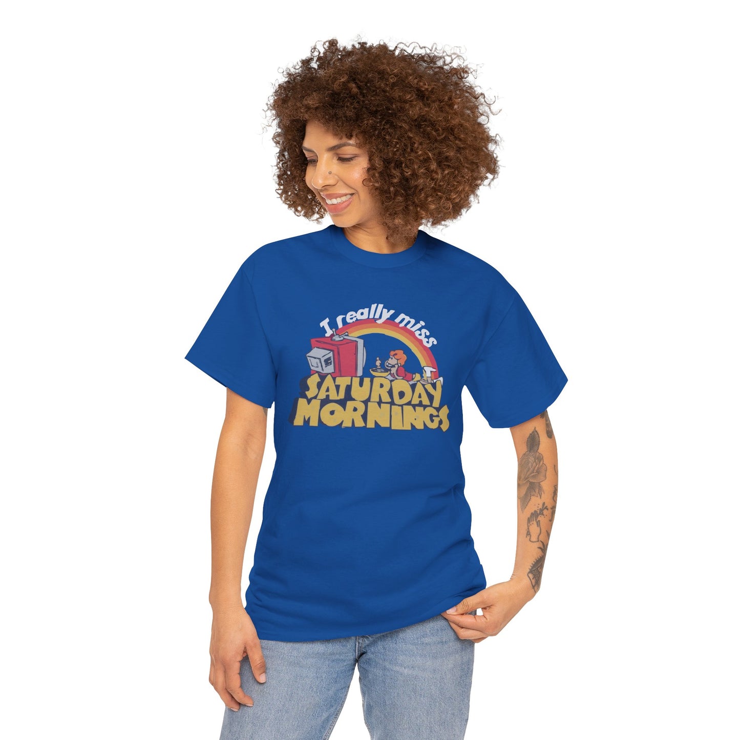 Retro Saturday Mornings Tee, Vintage Cartoon Shirt, Unisex Cotton Tee, Cozy Weekend Vibe, Perfect Gift for Nostalgia Lovers