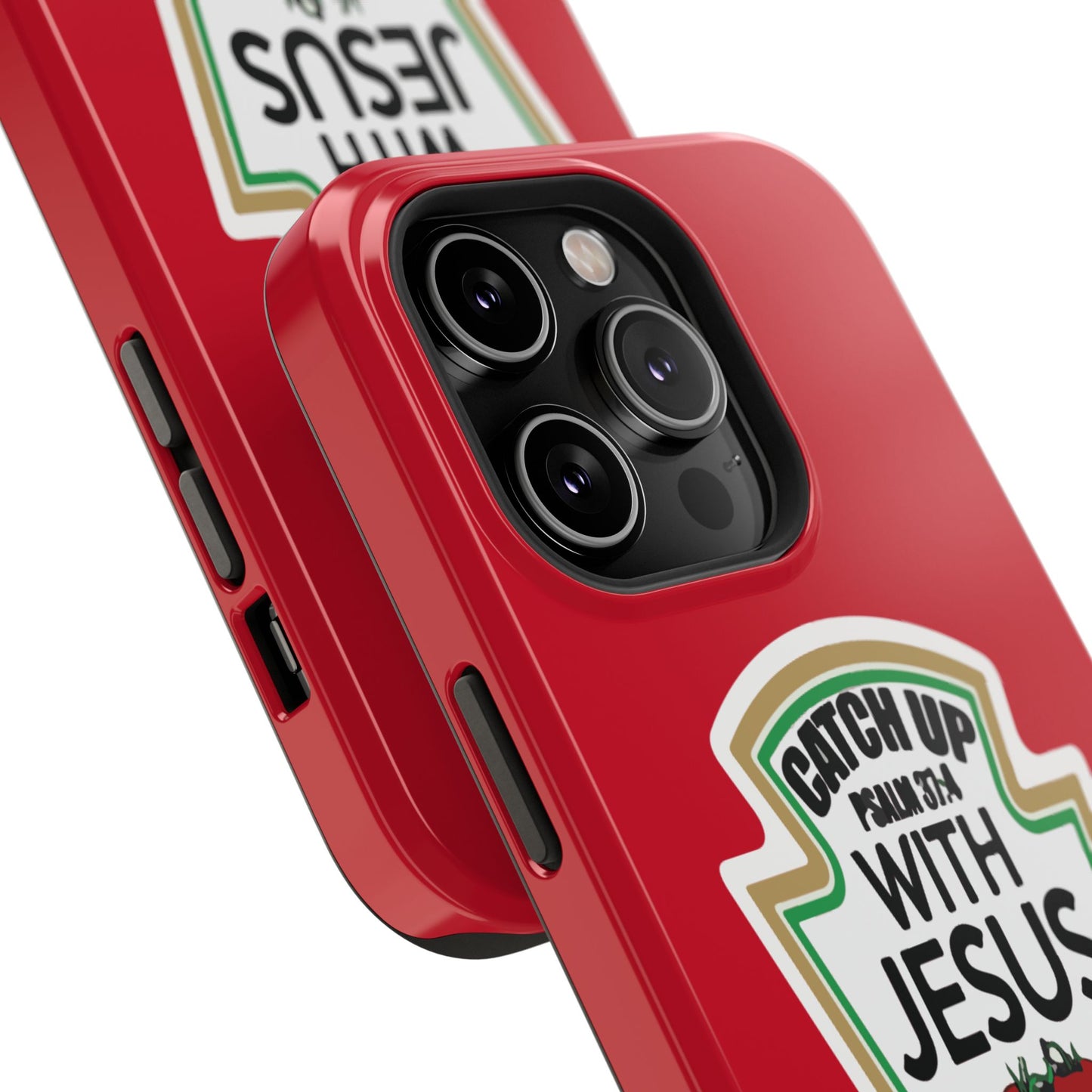 Fun Christian Phone Case, Catch Up with Jesus, Impact-Resistant, Faith-Based Gift, Religious Accessories, Bible Verses