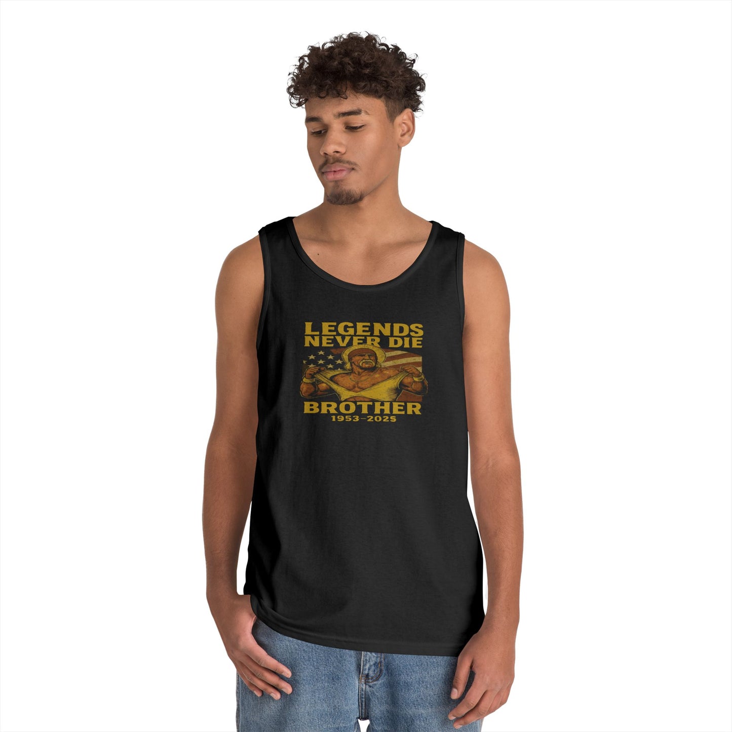 Unisex Heavy Cotton Tank Top | Legends Never Die Brother, Memorial Gift, Casual Wear, Summer Outfit, Unique Tribute