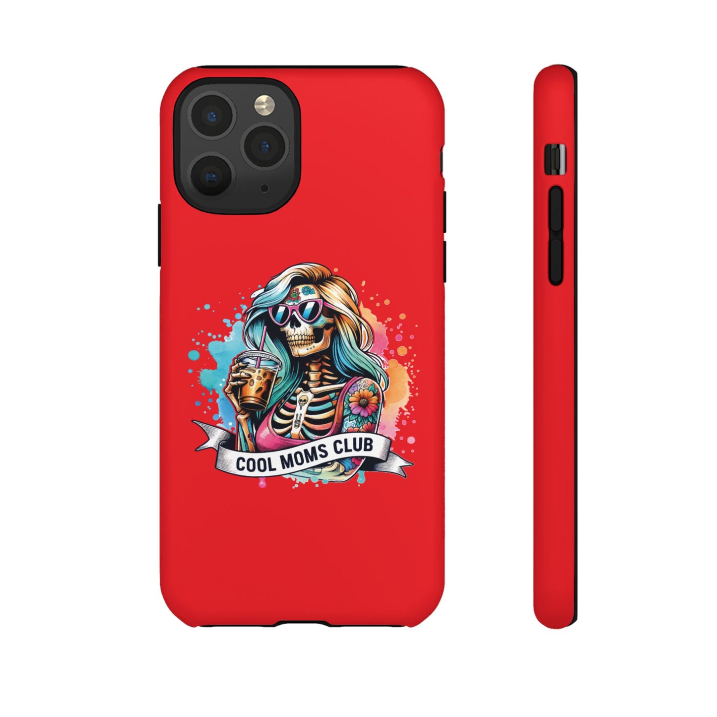 Cool Moms Club Phone Case - Tough Cases, Funky Phone Cover, Gift for Moms, Skeleton Design, Trendy Tech Accessories