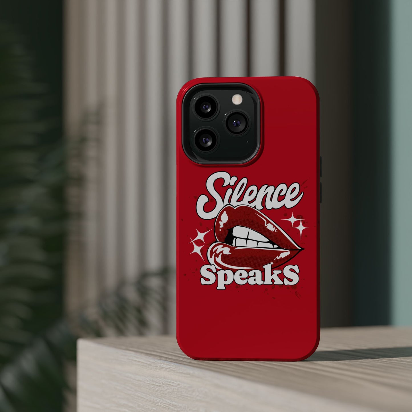 Bold Expression Magnetic Tough Cases, Phone Cover, Gift for Her, Pop Art, Trendy Accessory, Silence Speaks Design