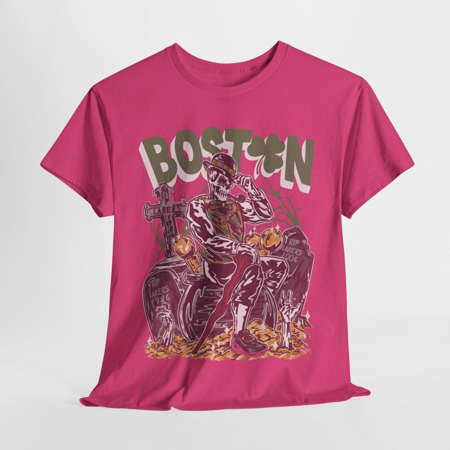 Boston Graphic Tee, Unisex Heavy Cotton T-Shirt, Vintage Boston Shirt, Irish Pride Apparel, St. Patrick's Day Gift, Casual Wear