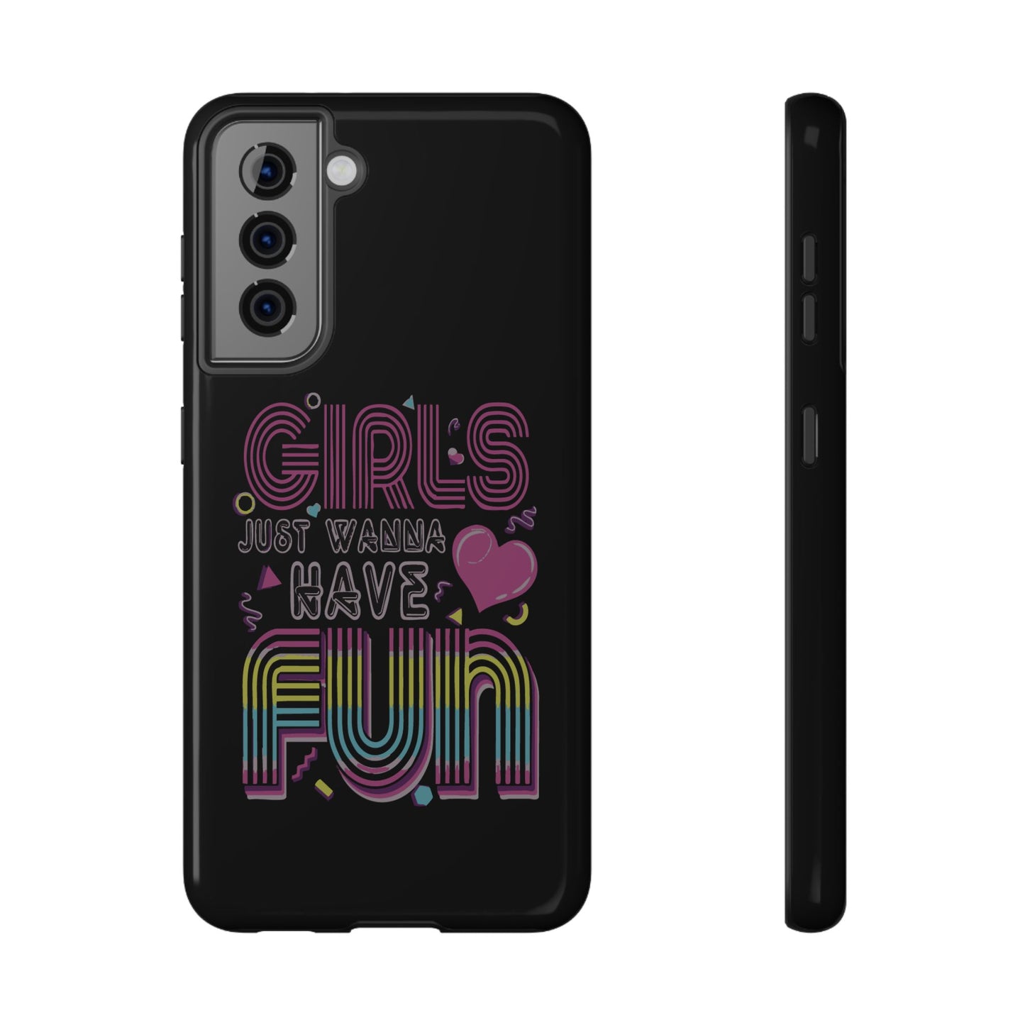 Fun Vibe Phone Case - Girls Just Wanna Have Fun Cell Case, Impact-Resistant Cover, Gift for Teens, Birthday Party Accessory, Trendy Tech