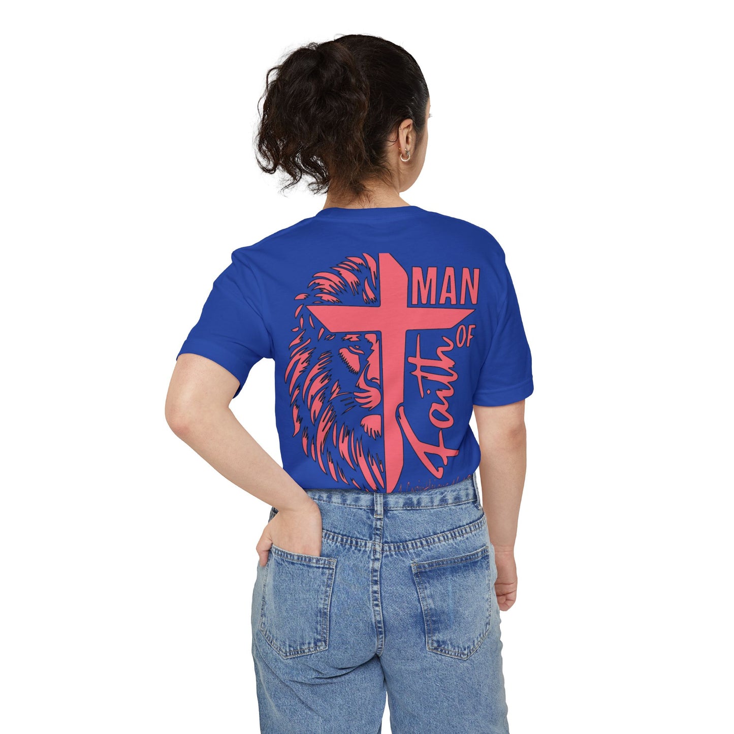 Faith-Inspired Unisex Pocket T-shirt - Perfect for Christian Men, Everyday Wear, Gifts for Dad, and Faith Celebrations