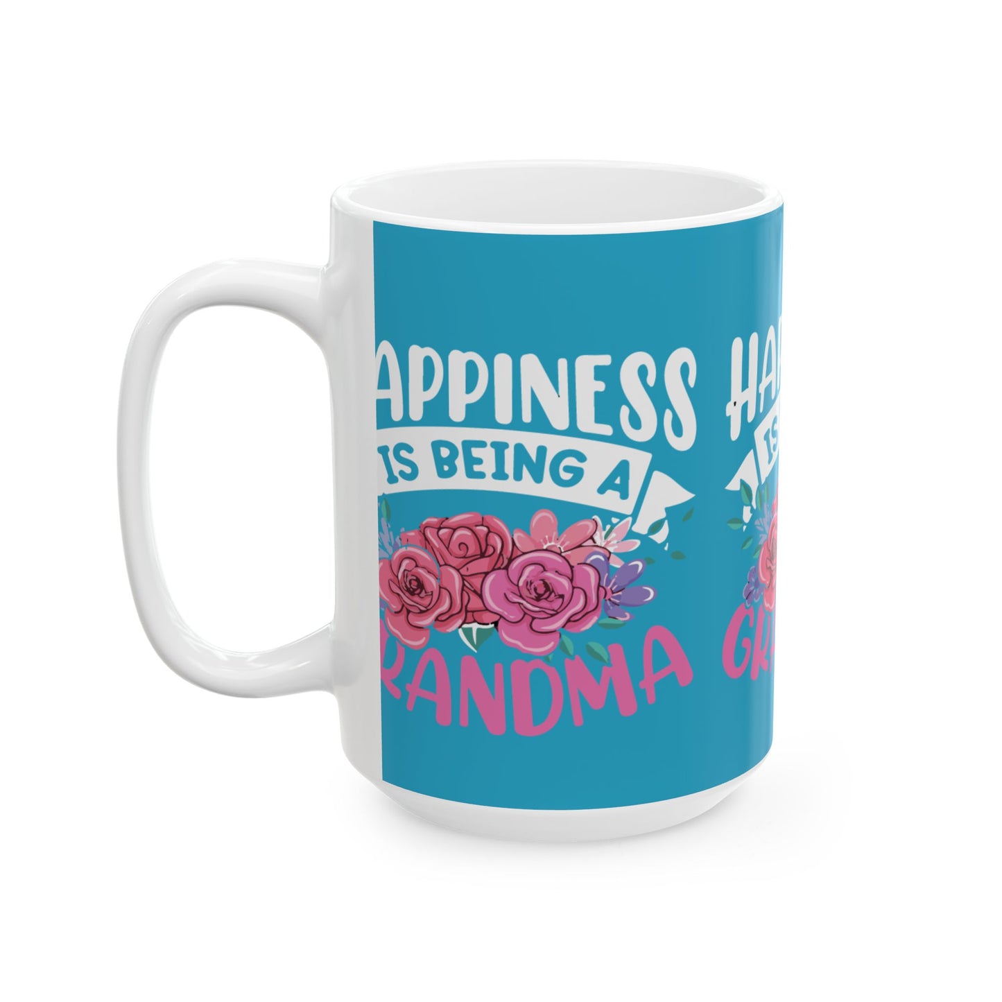 Floral Grandma Mug - Happiness is Being a Grandma - Perfect Gift for Mother's Day