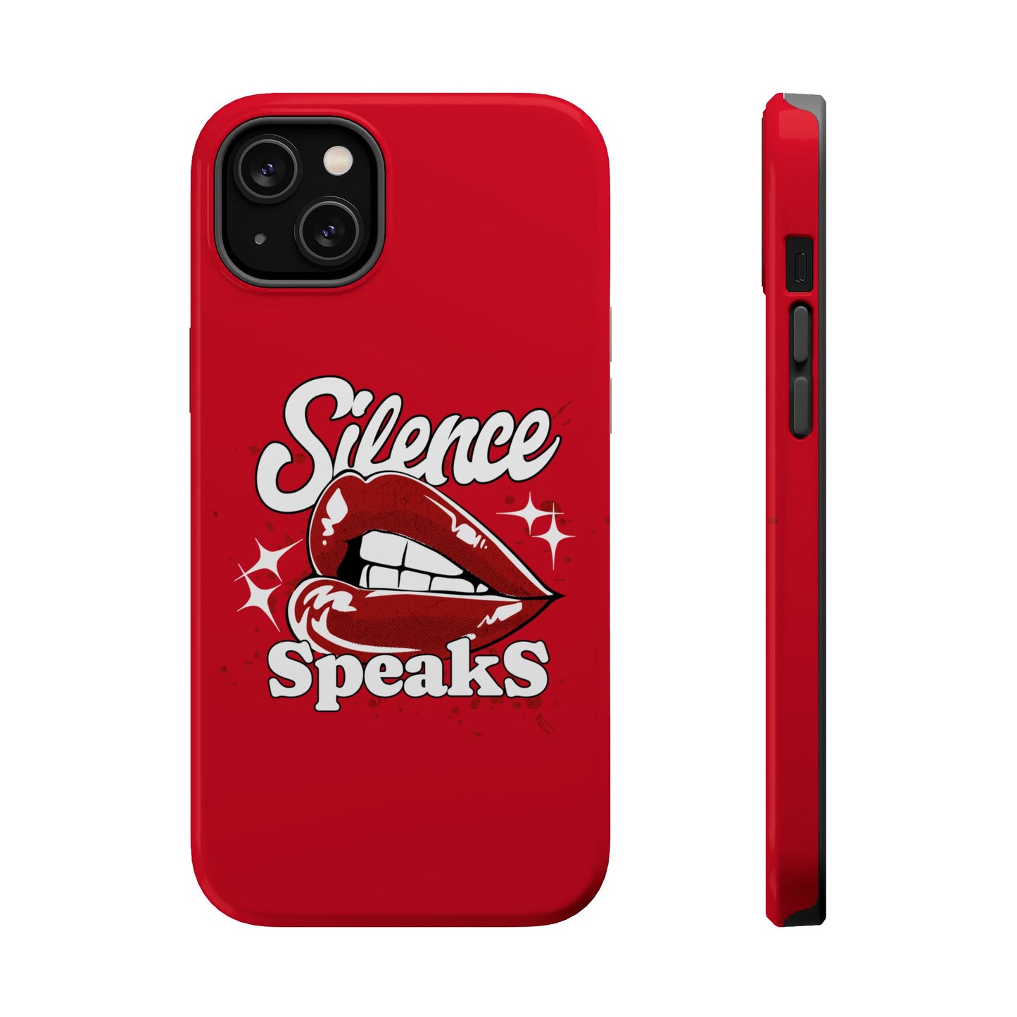 Bold Expression Magnetic Tough Cases, Phone Cover, Gift for Her, Pop Art, Trendy Accessory, Silence Speaks Design