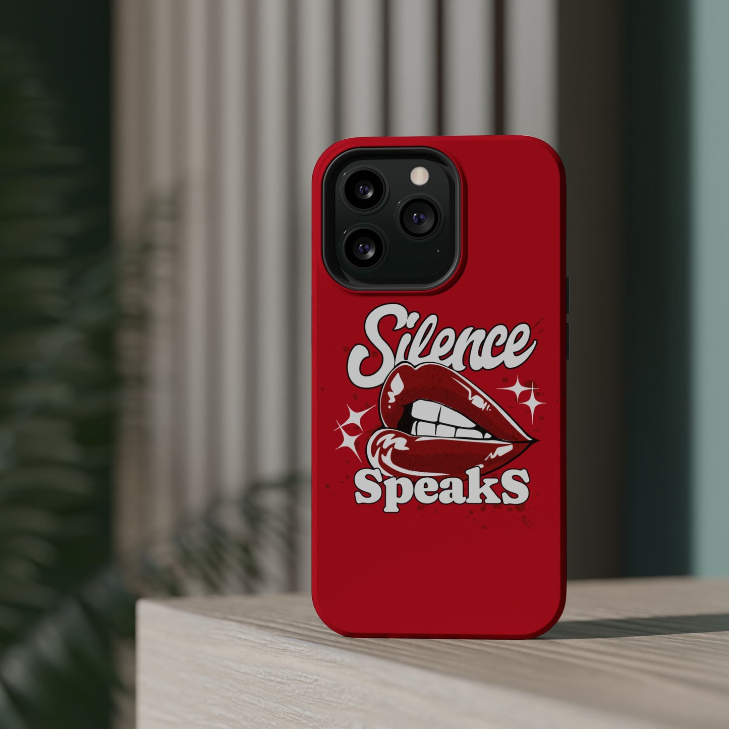 Bold Expression Magnetic Tough Cases, Phone Cover, Gift for Her, Pop Art, Trendy Accessory, Silence Speaks Design