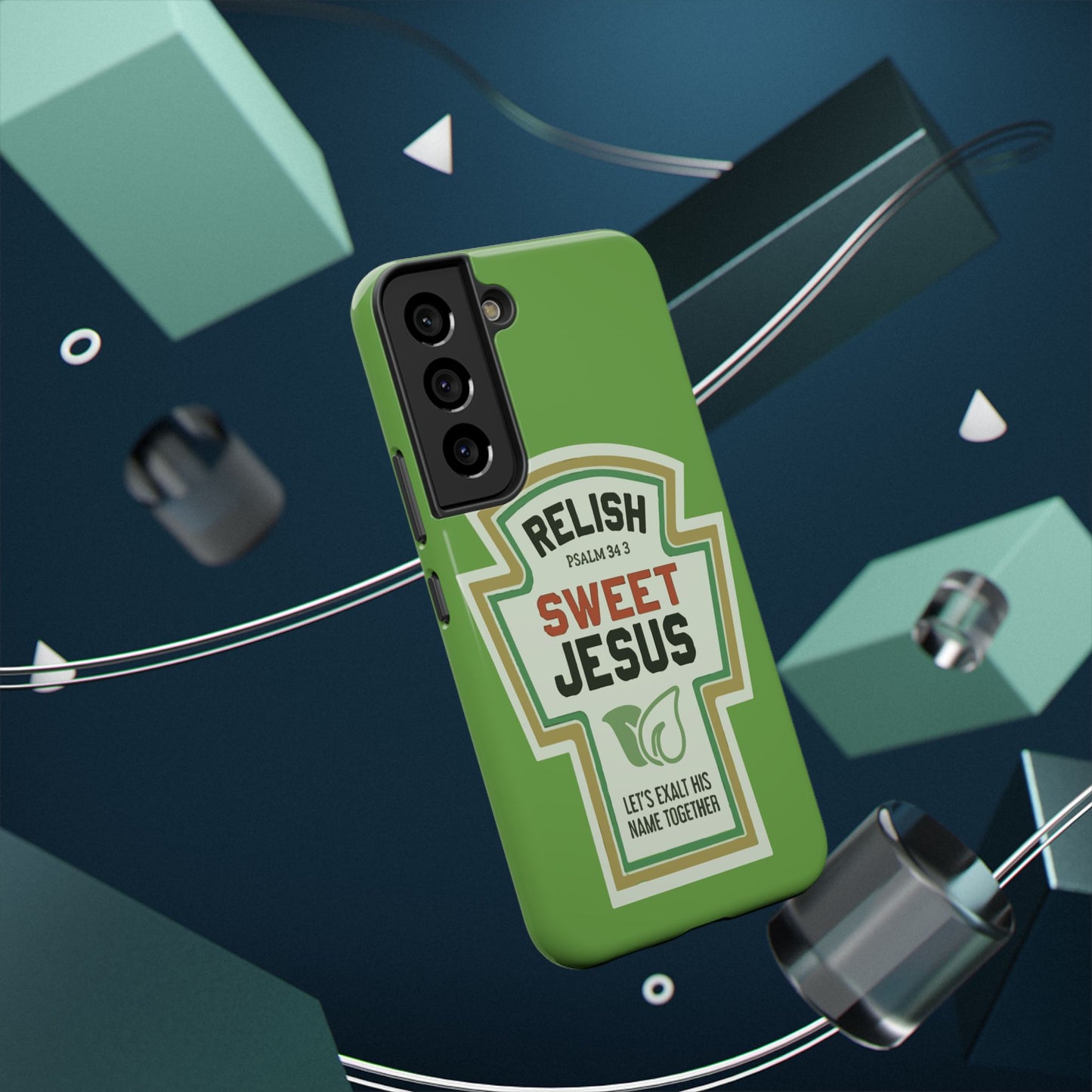 Relish Sweet Jesus Phone Case, Christian Gift, Impact-Resistant Case, Religious Phone Accessory, Faith-Based Present, Celebration Case