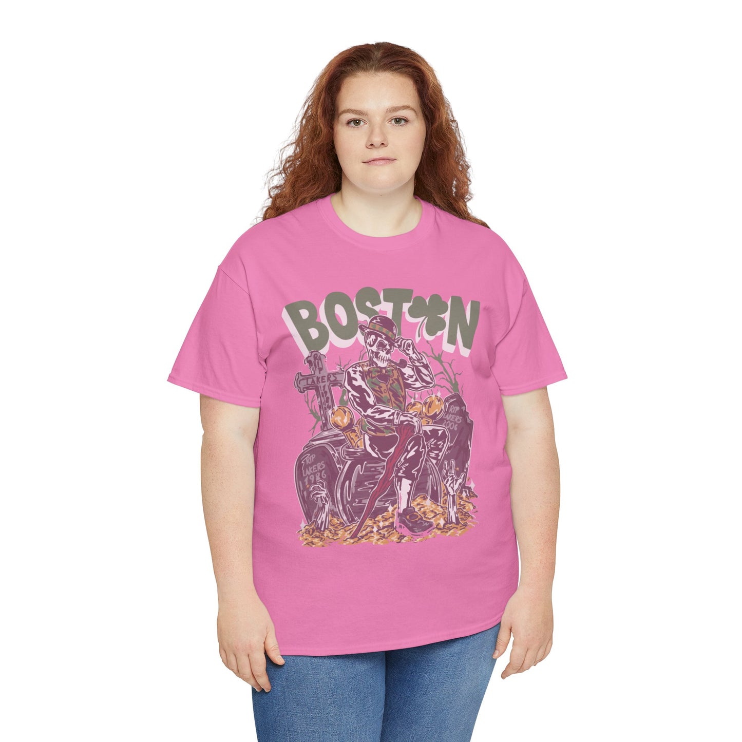 Boston Graphic Tee, Unisex Heavy Cotton T-Shirt, Vintage Boston Shirt, Irish Pride Apparel, St. Patrick's Day Gift, Casual Wear