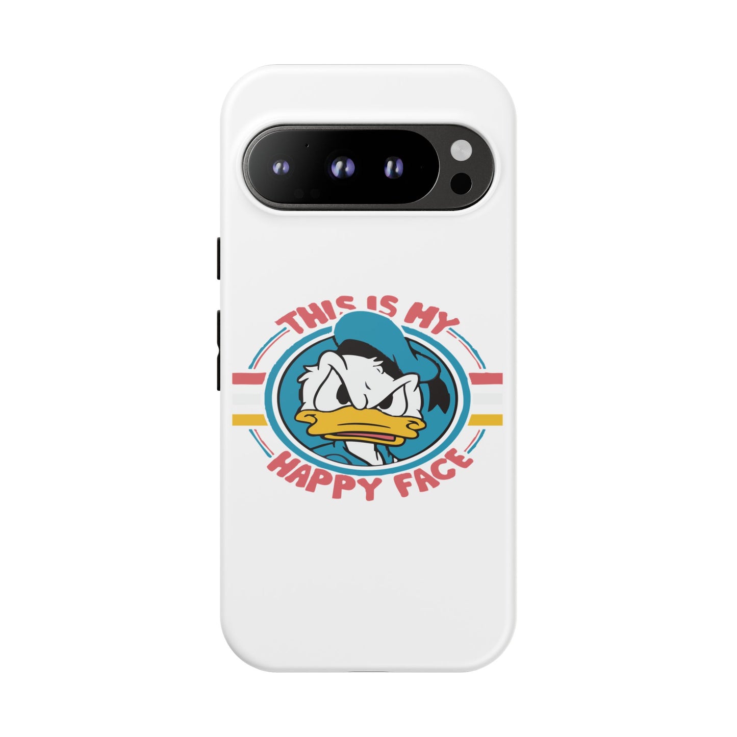 Tough Cases: This is My Happy Face Phone Case, Funny Phone Case, Donald Duck Case, Cute Phone Accessory, Gift for Disney Fans