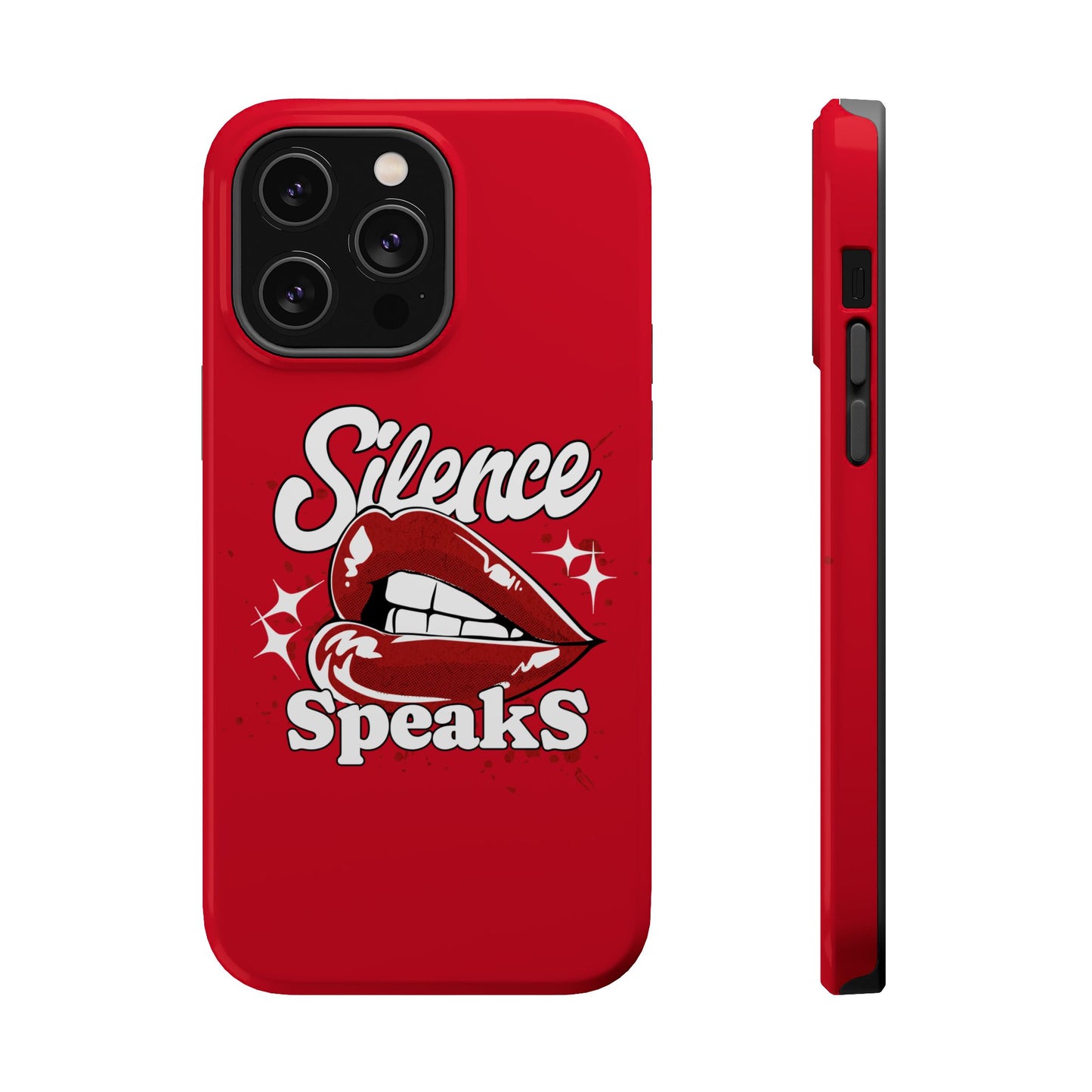 Bold Expression Magnetic Tough Cases, Phone Cover, Gift for Her, Pop Art, Trendy Accessory, Silence Speaks Design