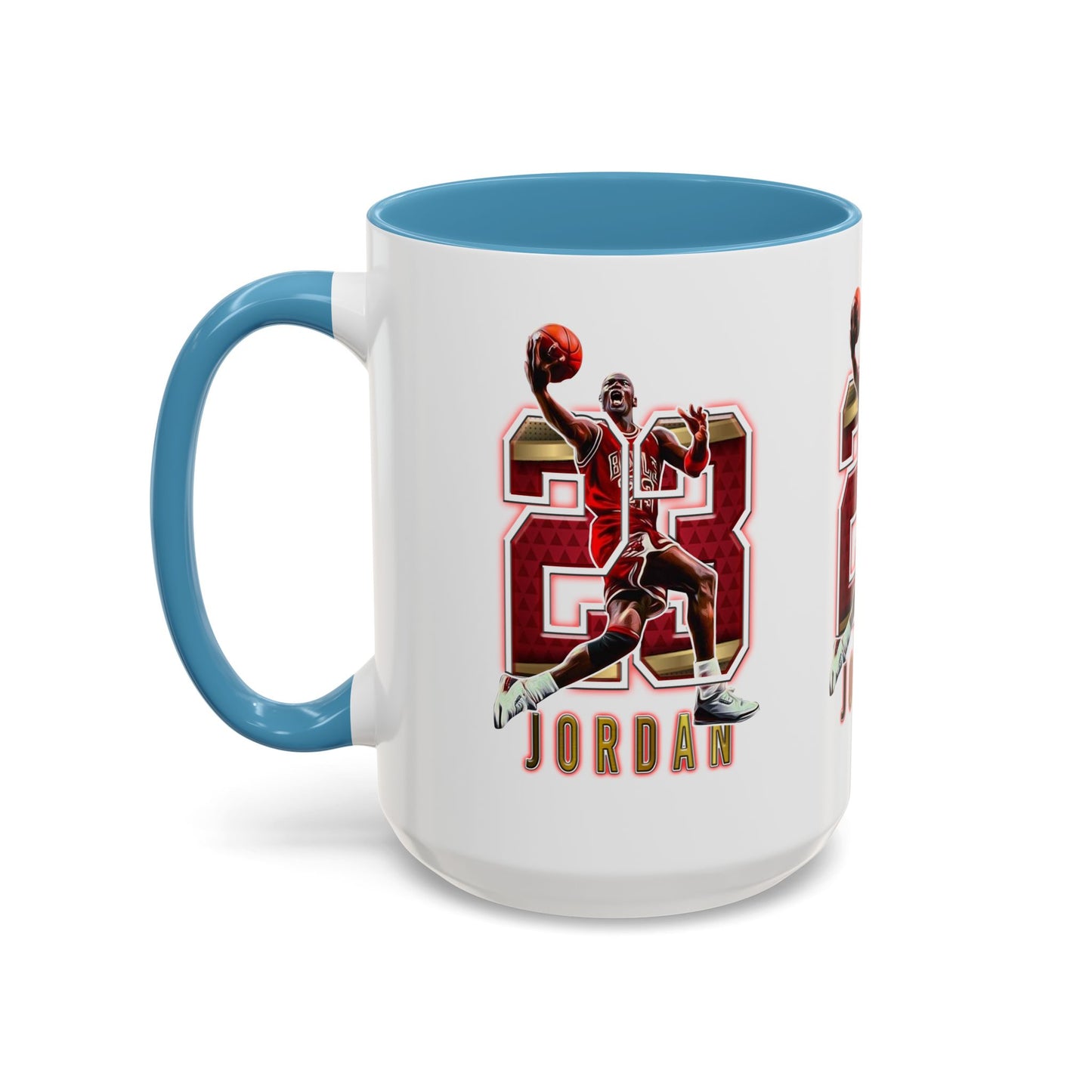 Michael Jordan Accent Coffee Mug - 11oz & 15oz - Perfect Gift for Sports Fans, Collectors, Basketball Lovers, Unique Gift Idea