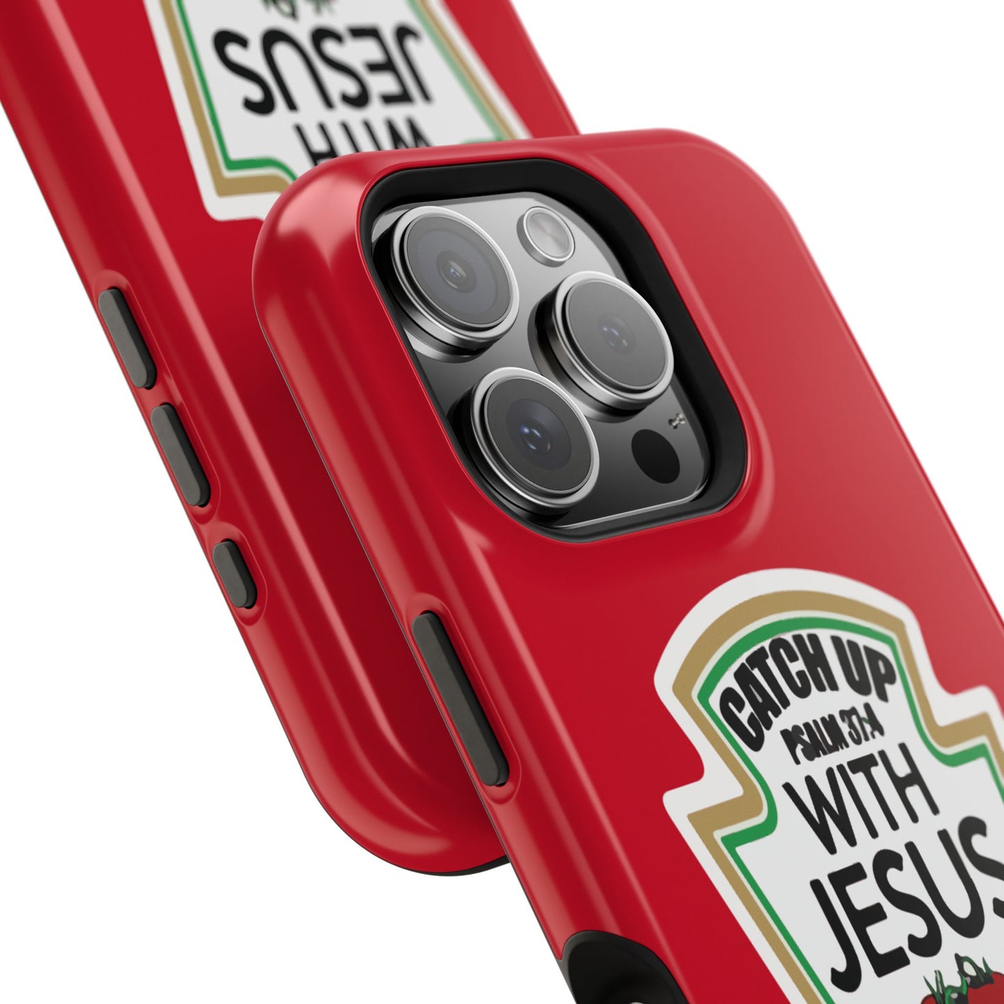 Fun Christian Phone Case, Catch Up with Jesus, Impact-Resistant, Faith-Based Gift, Religious Accessories, Bible Verses
