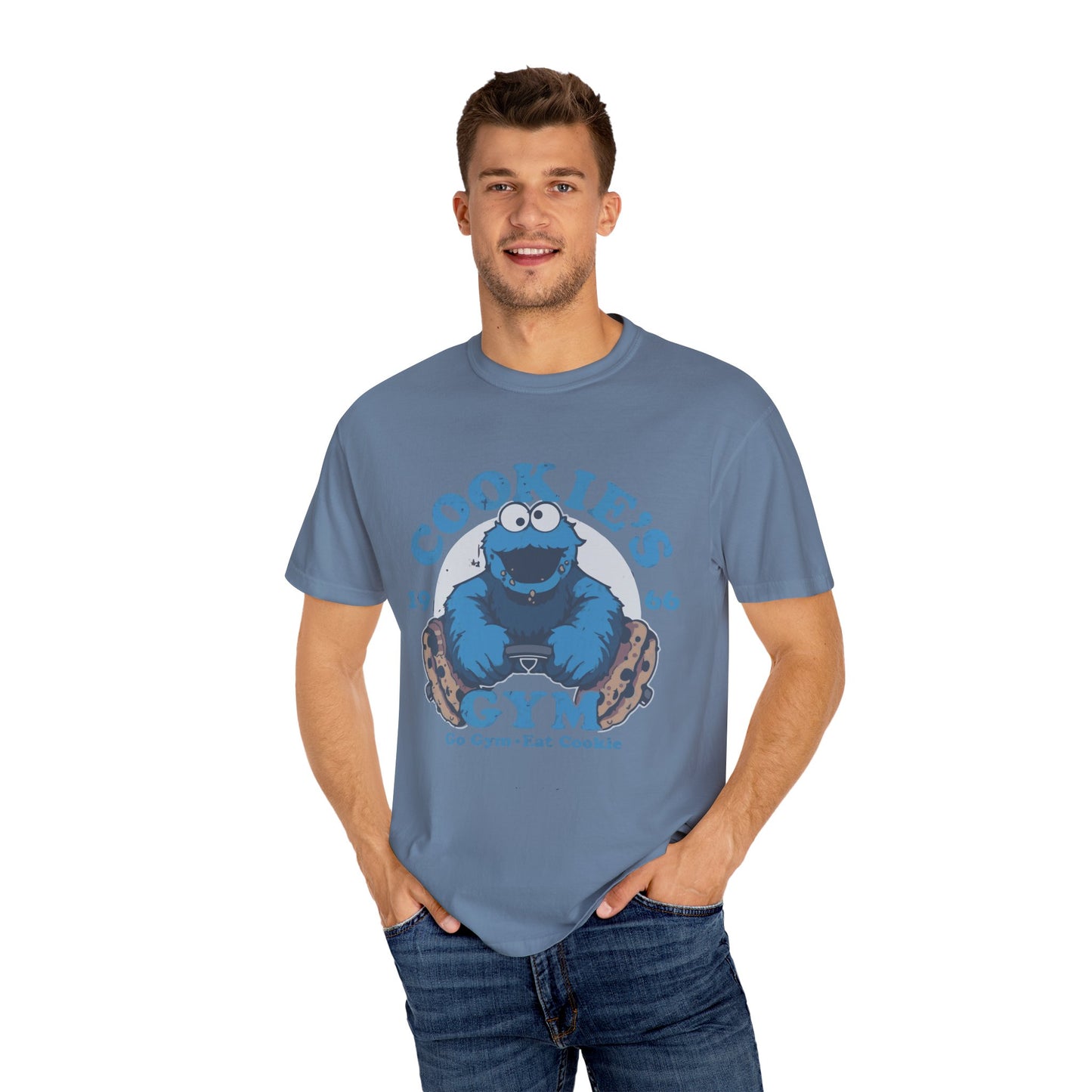 Cookie Monster Inspired Unisex T-Shirt, Fun Gift for Gamers, Casual Wear, Birthday Gift, Kitchen & Gym Motivation