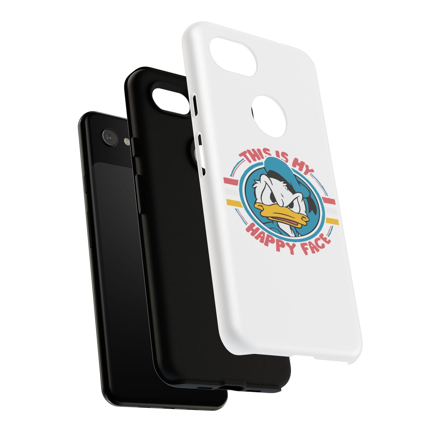 Tough Cases: This is My Happy Face Phone Case, Funny Phone Case, Donald Duck Case, Cute Phone Accessory, Gift for Disney Fans