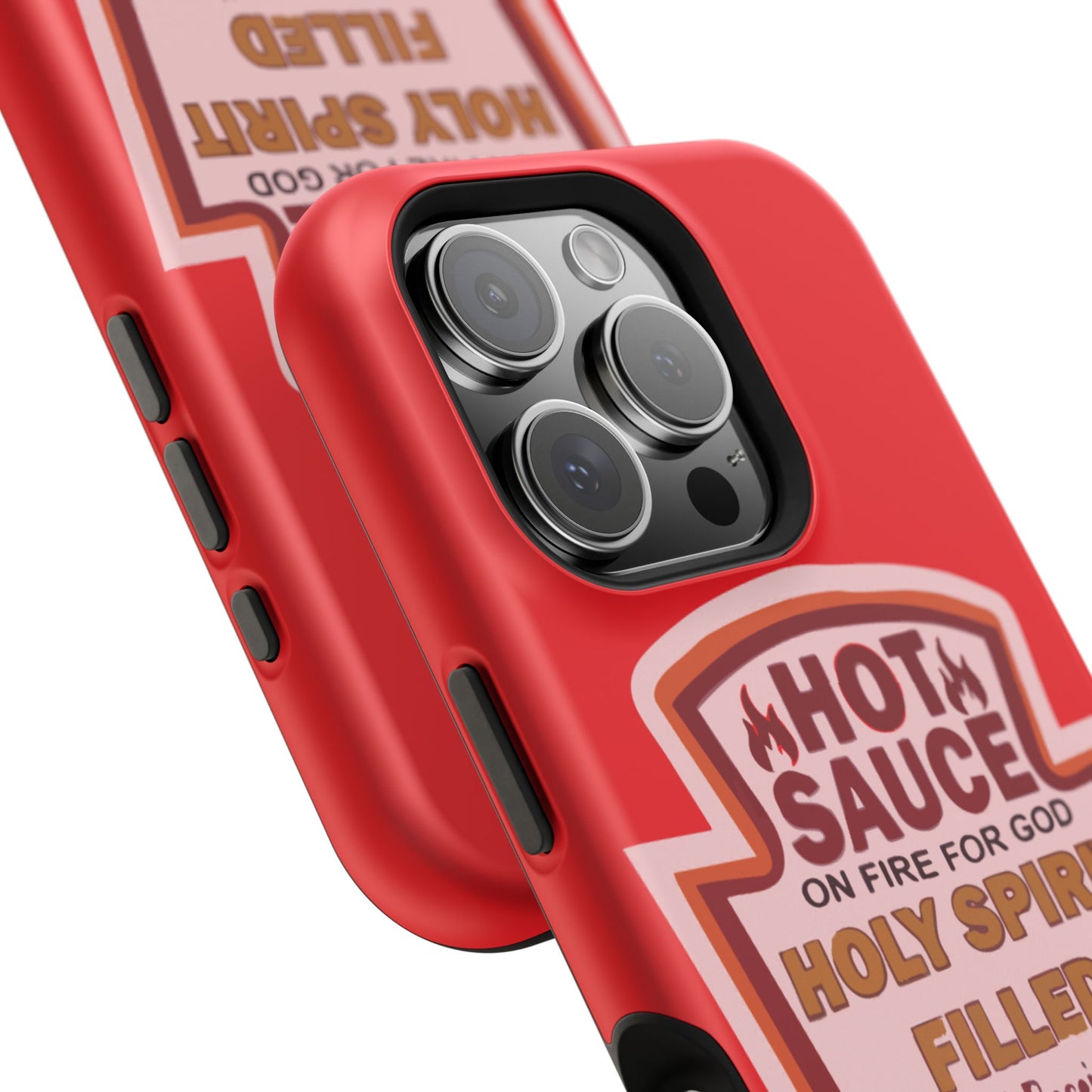 Holy Spirit Hot Sauce Phone Cases - Impact-Resistant, Christian Gift, Spiritual Reminder, Unique Design, Faith-Based Accessory