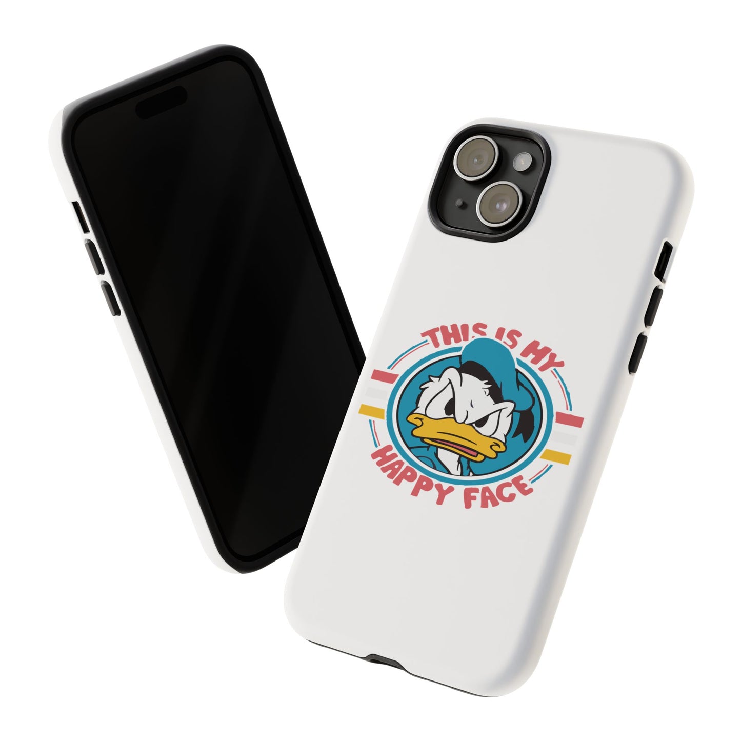 Tough Cases: This is My Happy Face Phone Case, Funny Phone Case, Donald Duck Case, Cute Phone Accessory, Gift for Disney Fans