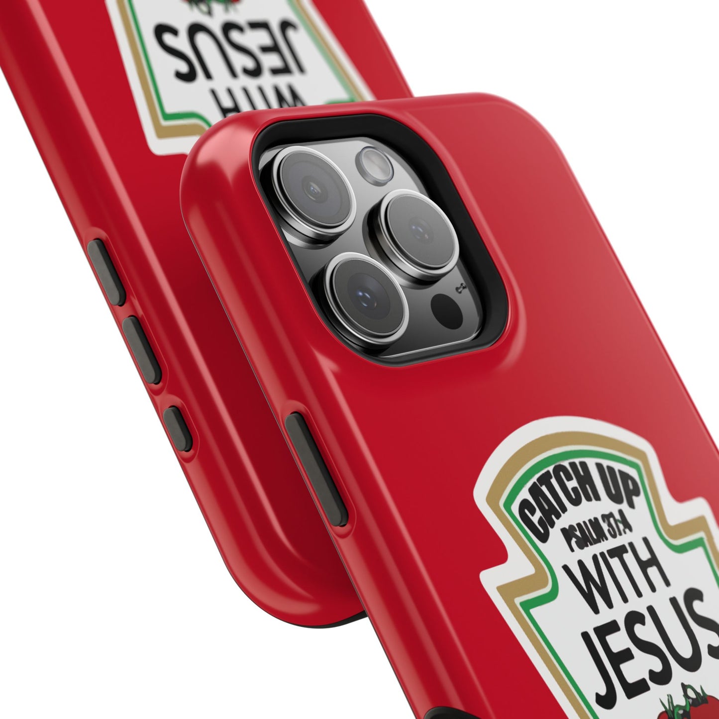 Fun Christian Phone Case, Catch Up with Jesus, Impact-Resistant, Faith-Based Gift, Religious Accessories, Bible Verses