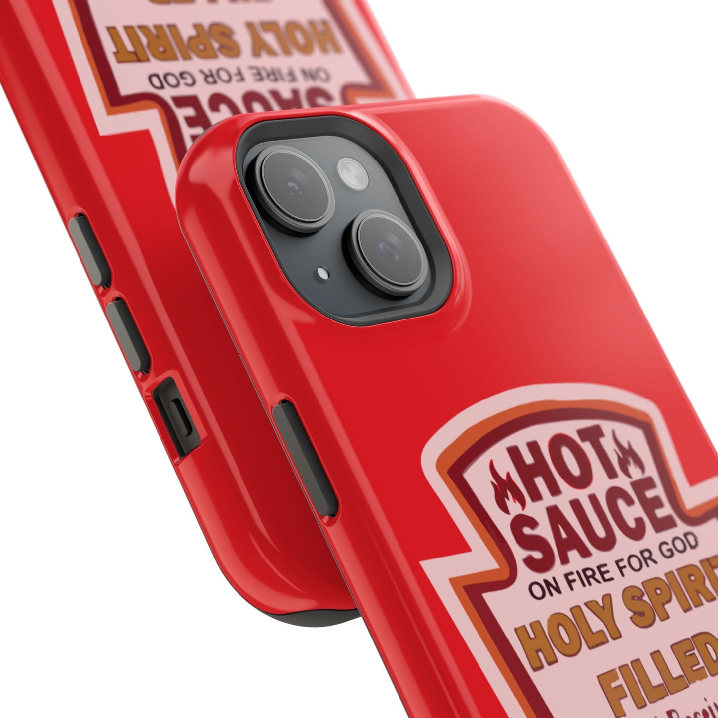 Holy Spirit Hot Sauce Phone Cases - Impact-Resistant, Christian Gift, Spiritual Reminder, Unique Design, Faith-Based Accessory