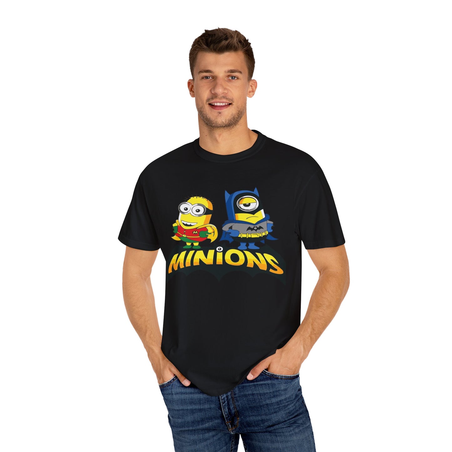 Minions Superhero Unisex T-shirt, Fun Gift for Kids, Cartoon Apparel, Birthday Party Outfit, Family Movie Night Wear
