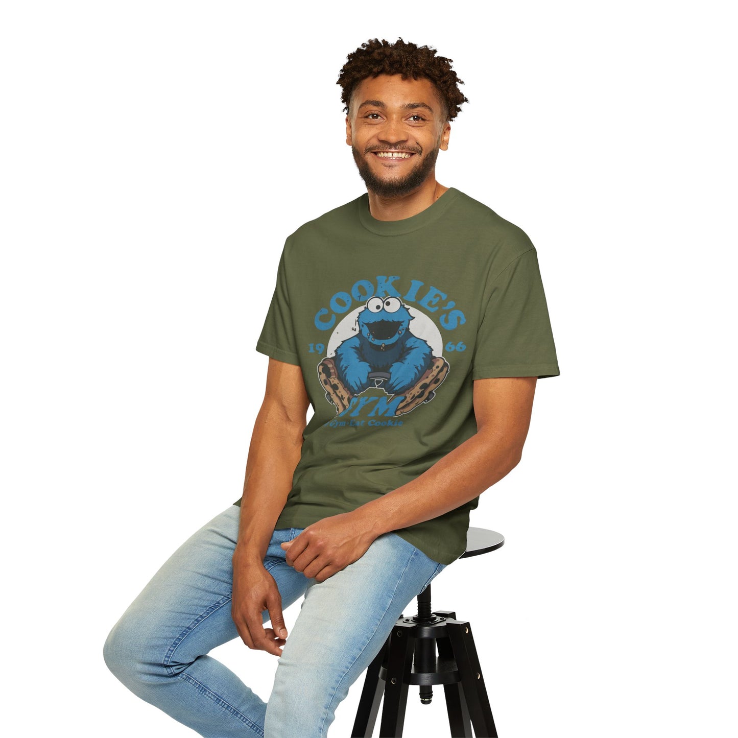 Cookie Monster Inspired Unisex T-Shirt, Fun Gift for Gamers, Casual Wear, Birthday Gift, Kitchen & Gym Motivation