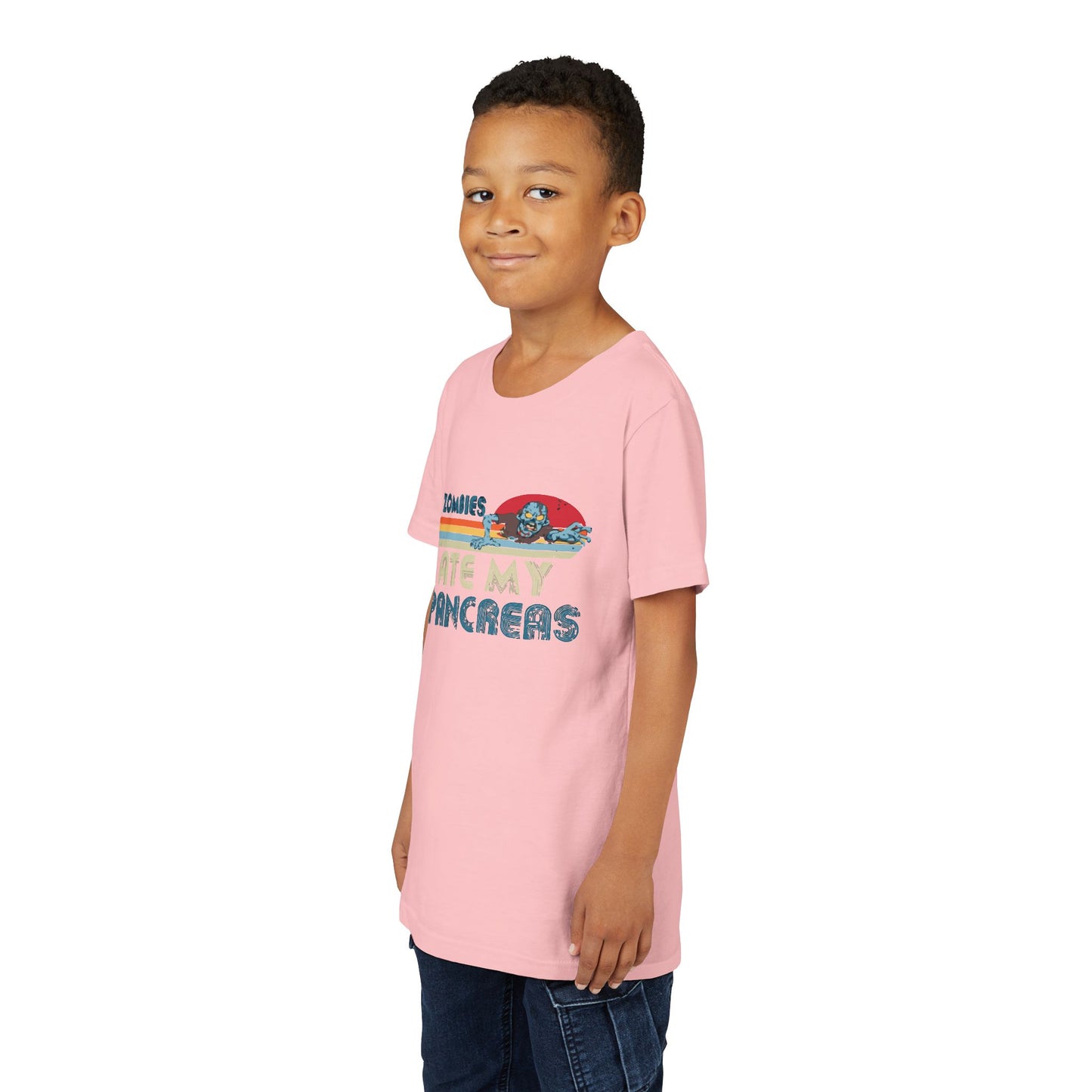 Youth Zombie Tee, Cute Graphic T-Shirt for Kids, Fun Short Sleeve Top, Halloween Costume, Gift for Little Horror Fans