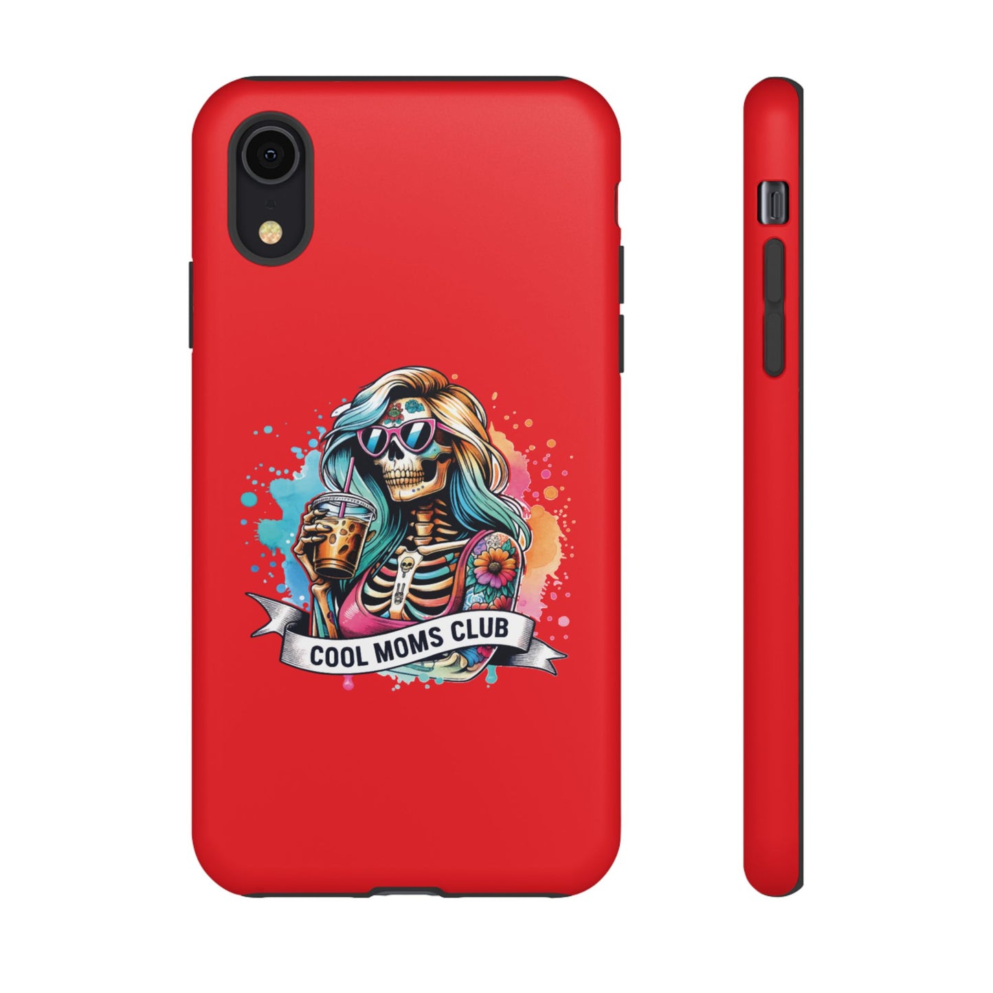 Cool Moms Club Phone Case - Tough Cases, Funky Phone Cover, Gift for Moms, Skeleton Design, Trendy Tech Accessories