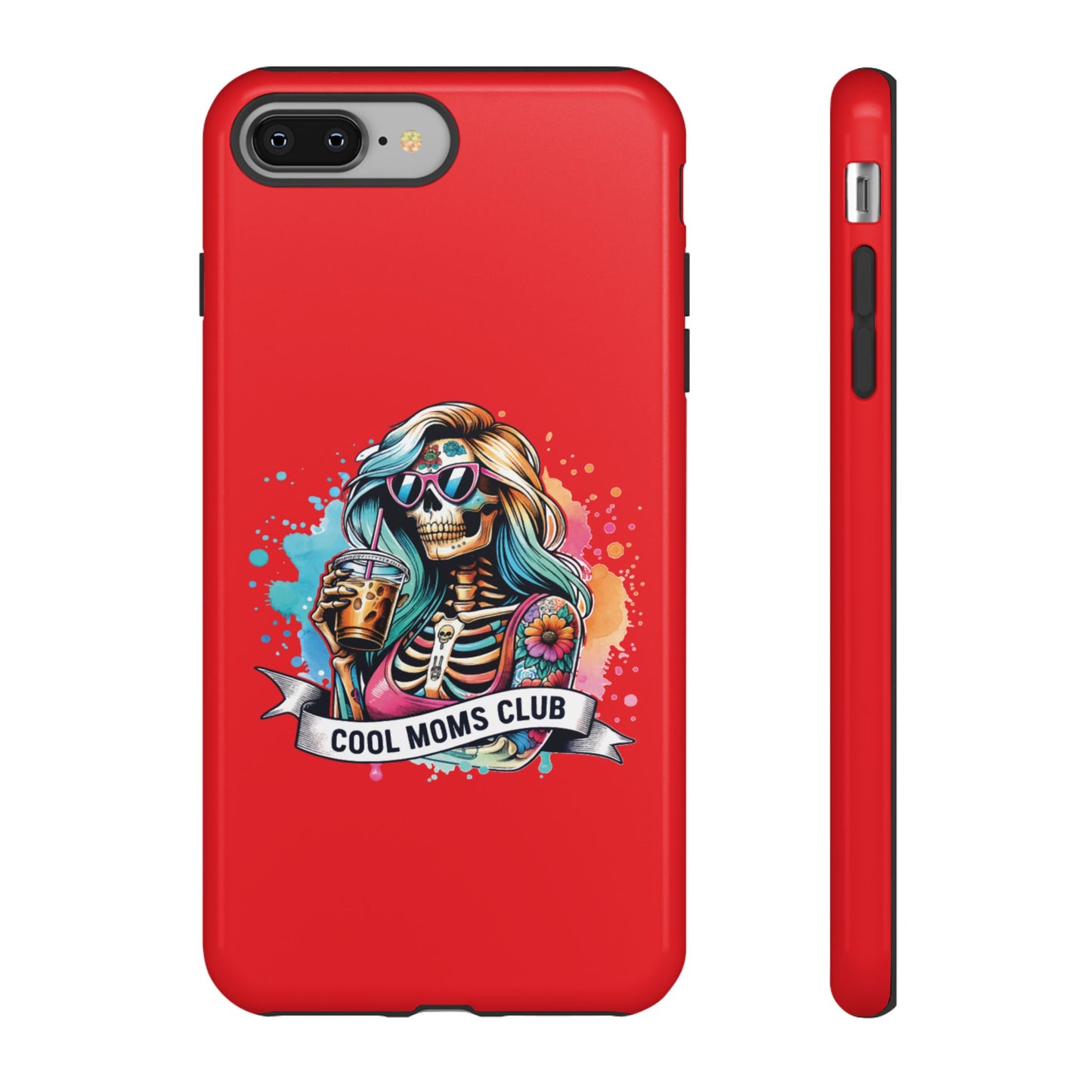 Cool Moms Club Phone Case - Tough Cases, Funky Phone Cover, Gift for Moms, Skeleton Design, Trendy Tech Accessories