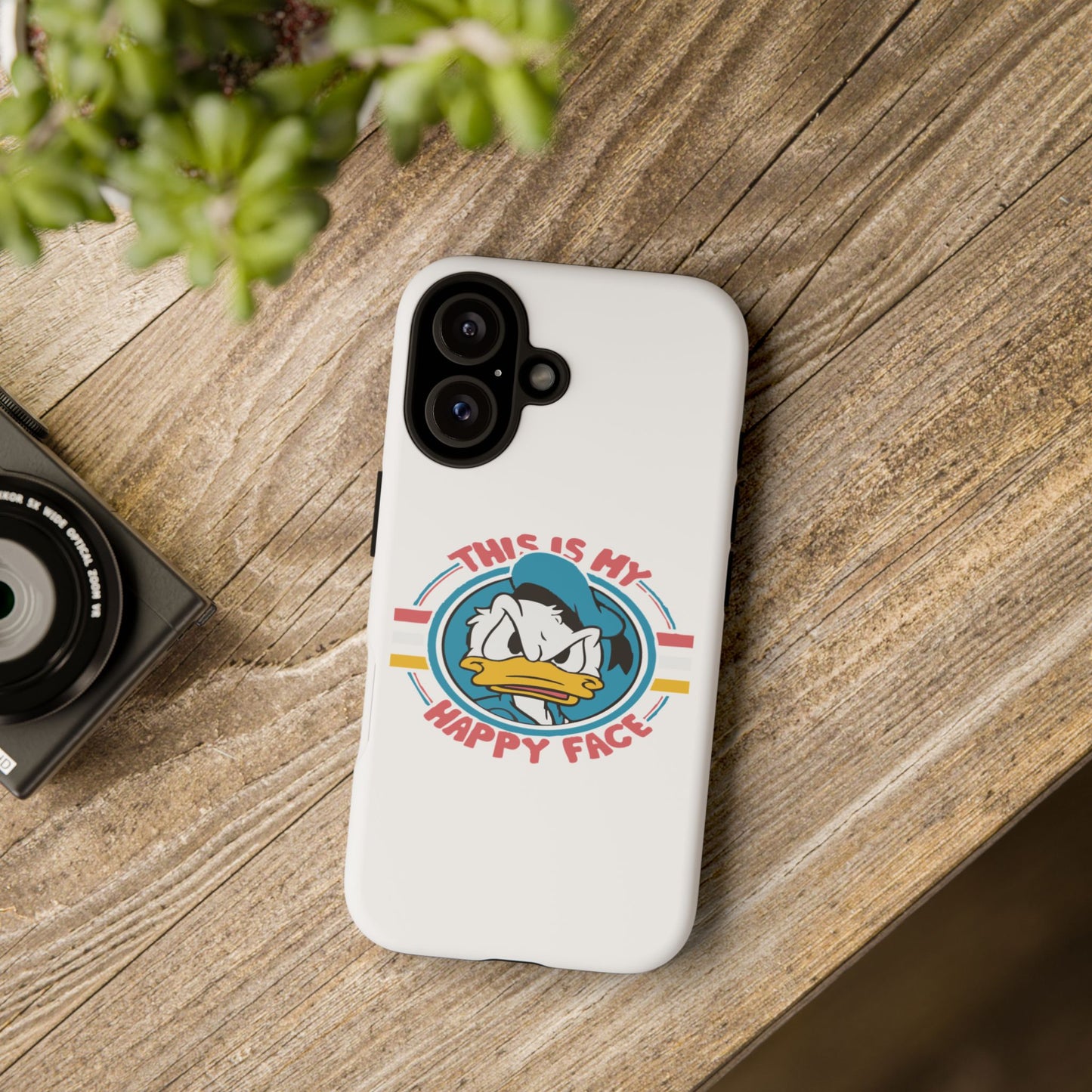 Tough Cases: This is My Happy Face Phone Case, Funny Phone Case, Donald Duck Case, Cute Phone Accessory, Gift for Disney Fans