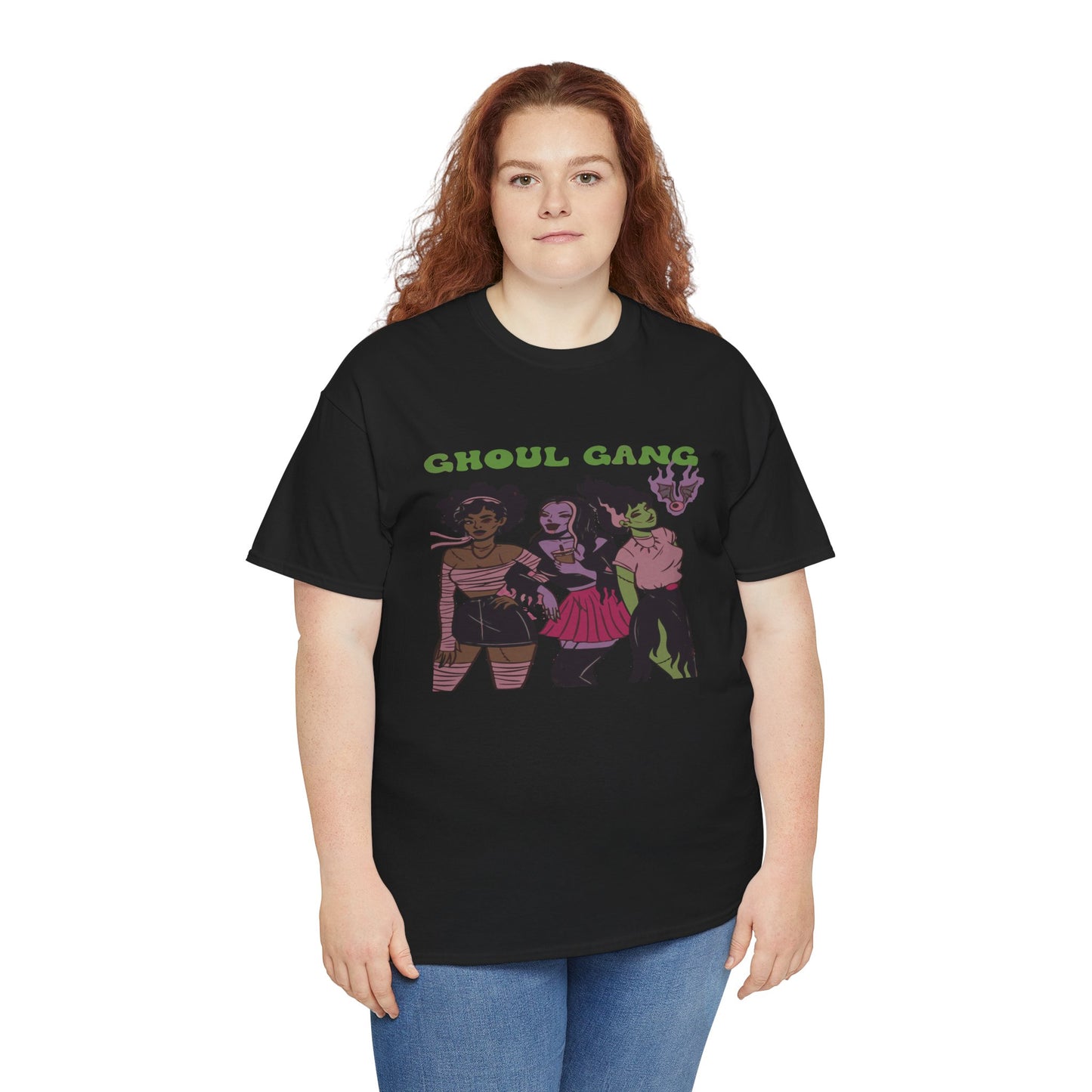 Ghoul Gang Unisex Heavy Cotton Tee | Halloween T-Shirt, Spooky Apparel, Gothic Fashion, Funny Gift, Group Costume