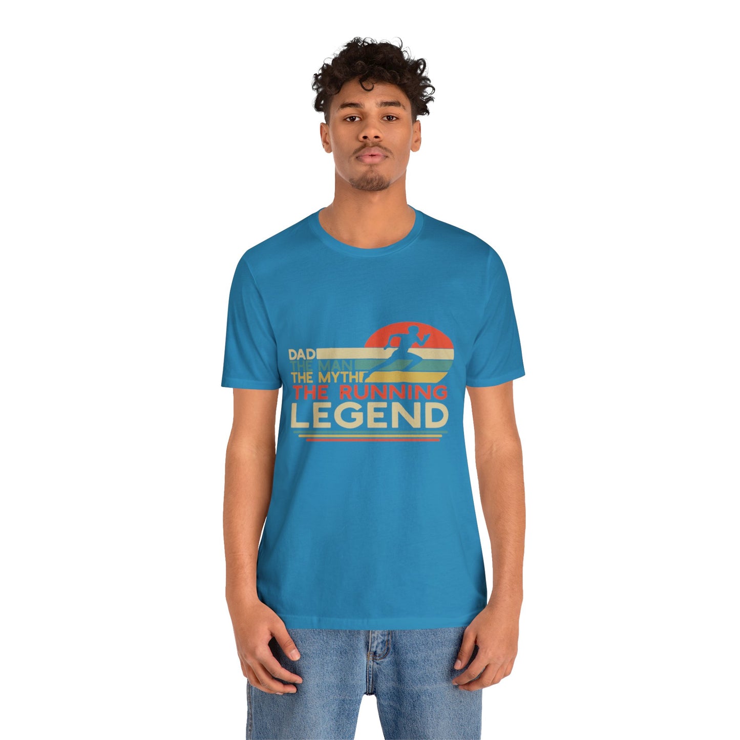 The man. The Myth, The Runner Unisex Jersey Short Sleeve Tee