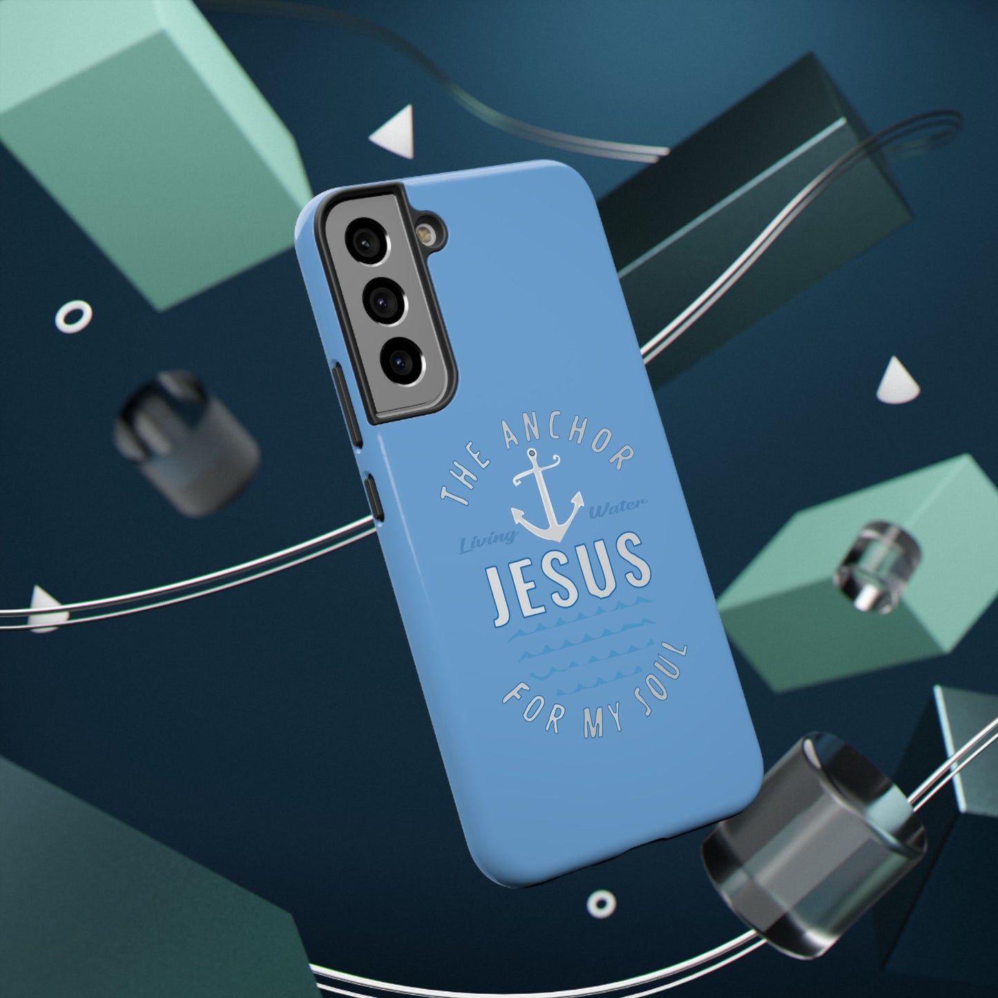 Jesus Anchor Phone Case, Christian Tech Accessories, Inspirational Gifts, Unique Phone Covers, Faith-Based Decor