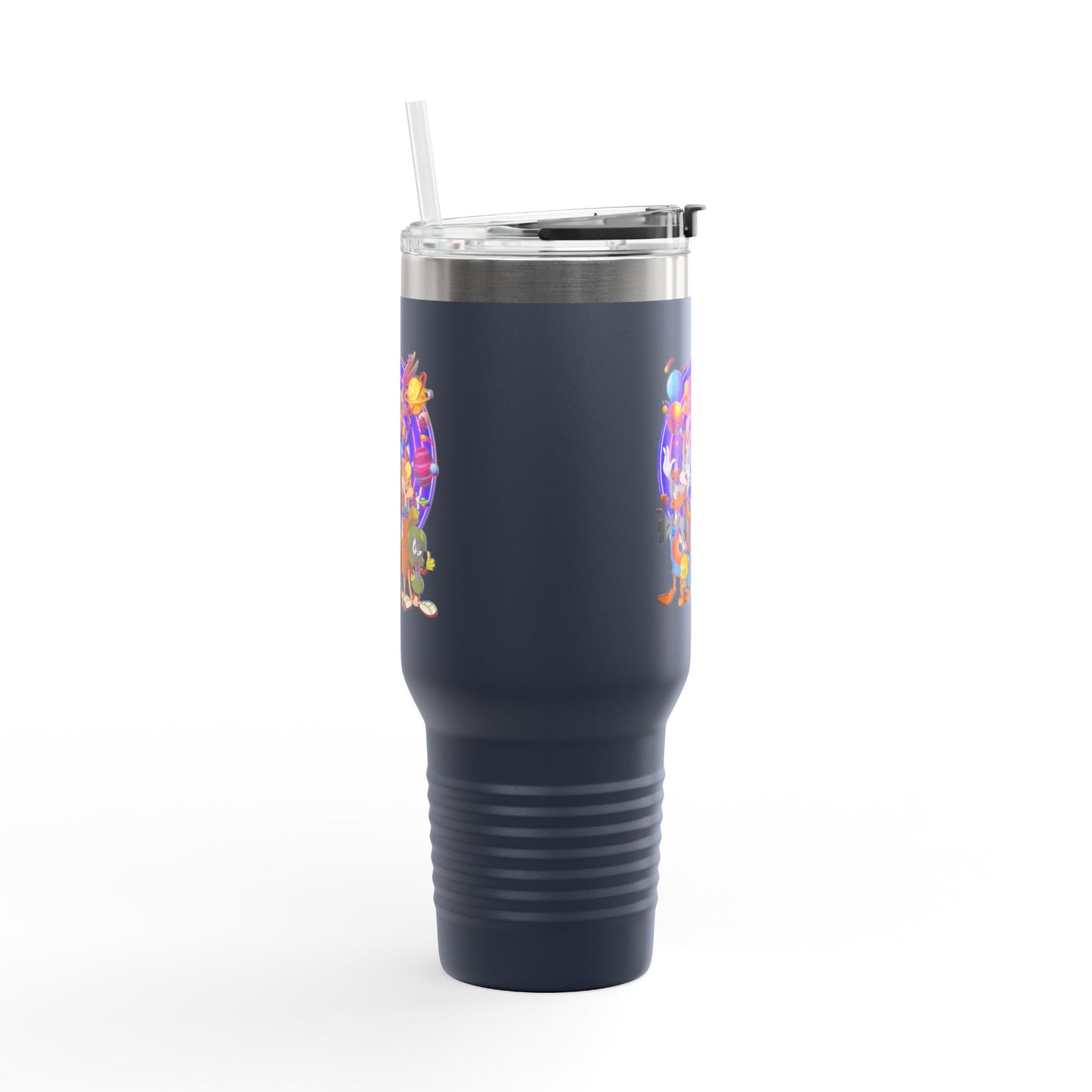 Colorful Insulated Travel Mug, 40oz - Fun for Road Trips, Tailgating, Hot Summer Days, Gift for Friends, Family, or Kids