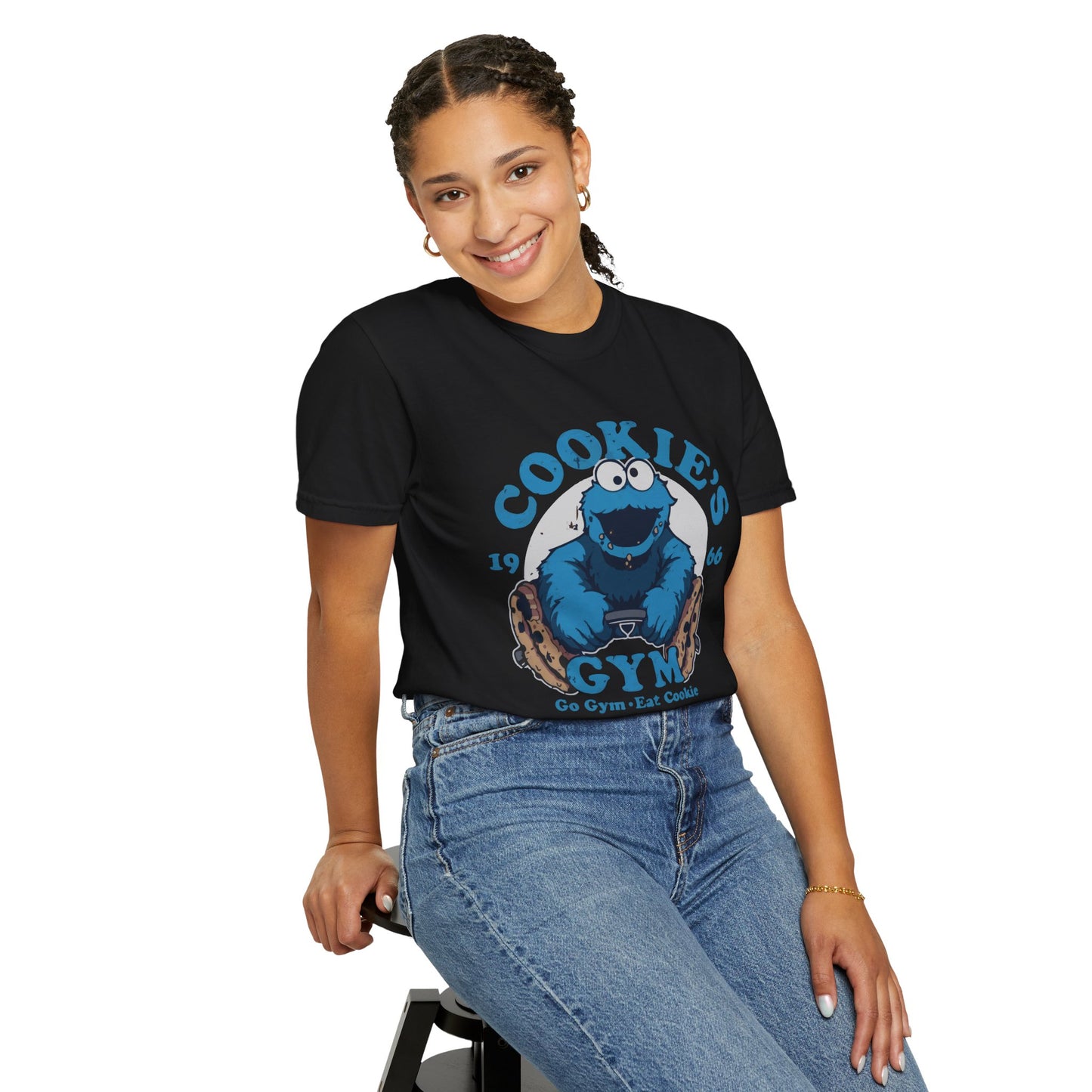 Cookie Monster Inspired Unisex T-Shirt, Fun Gift for Gamers, Casual Wear, Birthday Gift, Kitchen & Gym Motivation