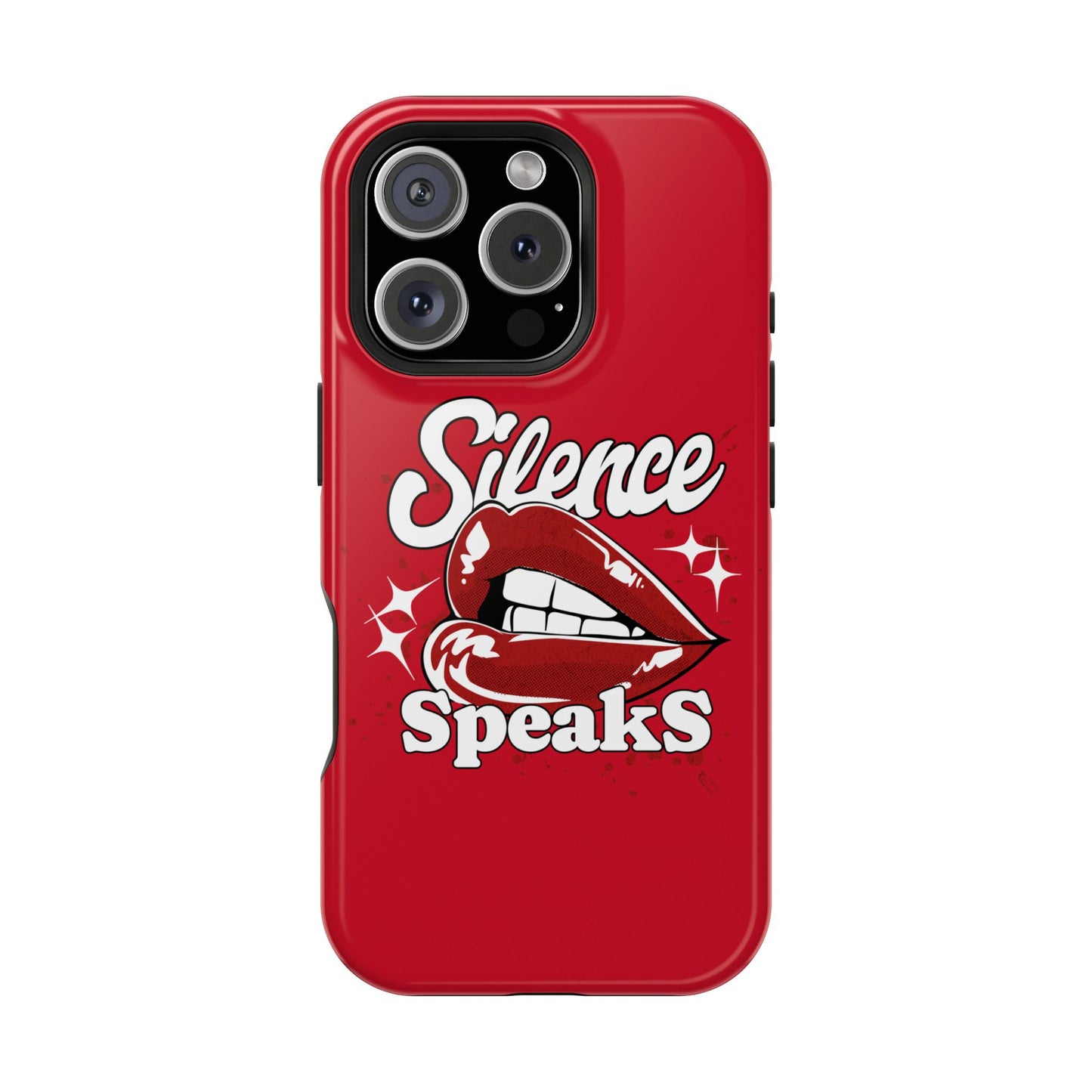 Bold Expression Magnetic Tough Cases, Phone Cover, Gift for Her, Pop Art, Trendy Accessory, Silence Speaks Design