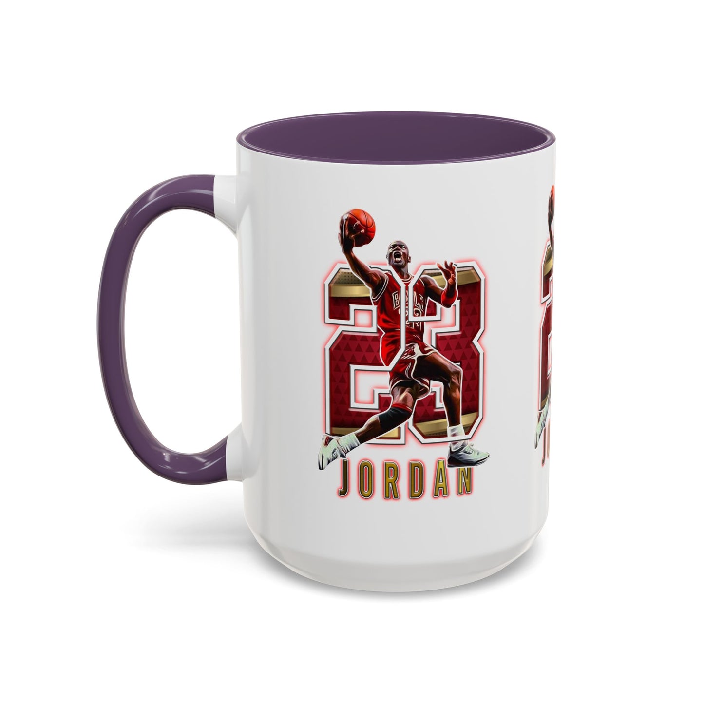 Michael Jordan Accent Coffee Mug - 11oz & 15oz - Perfect Gift for Sports Fans, Collectors, Basketball Lovers, Unique Gift Idea
