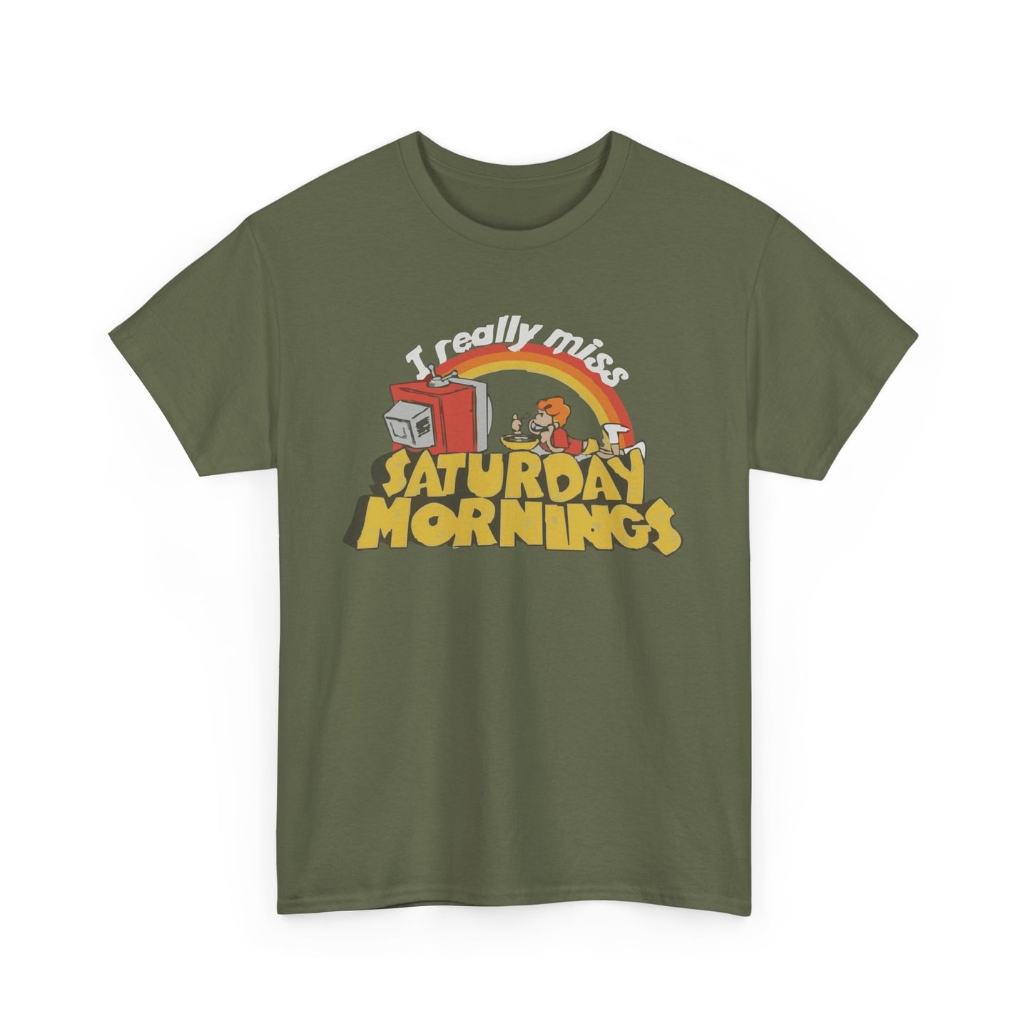 Retro Saturday Mornings Tee, Vintage Cartoon Shirt, Unisex Cotton Tee, Cozy Weekend Vibe, Perfect Gift for Nostalgia Lovers