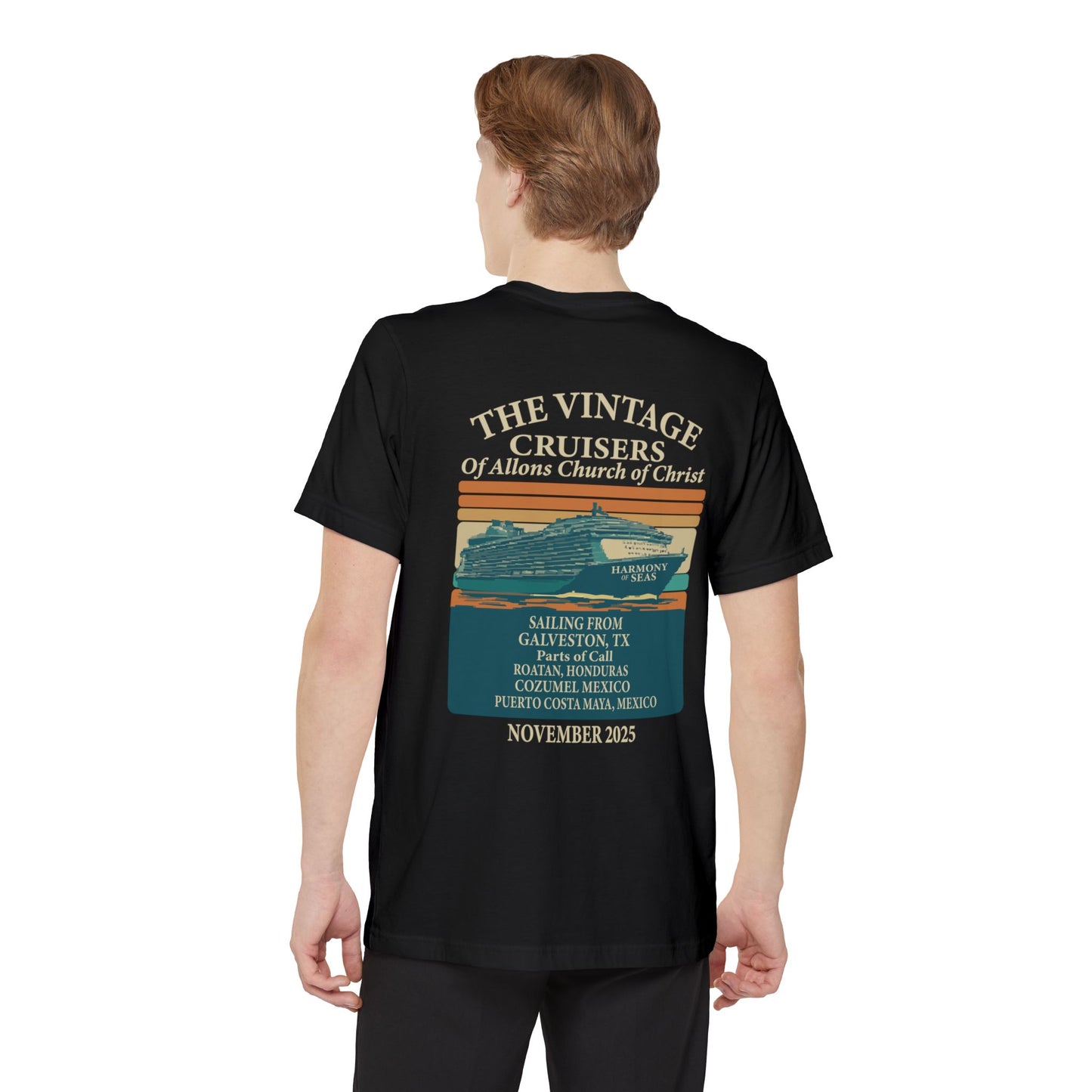 Retro Allons Church of Christ Pocket T-shirt