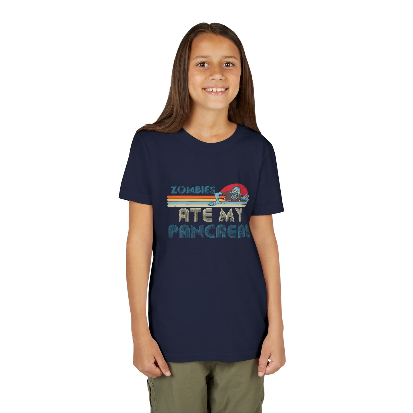 Youth Zombie Tee, Cute Graphic T-Shirt for Kids, Fun Short Sleeve Top, Halloween Costume, Gift for Little Horror Fans