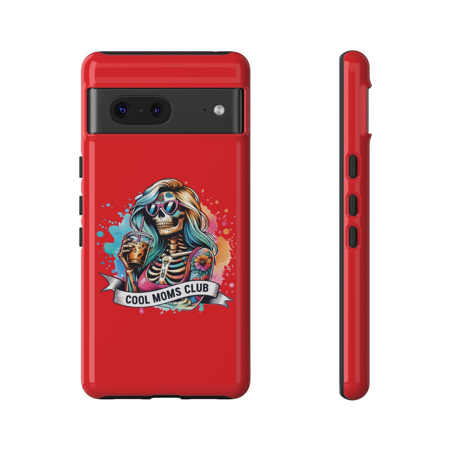 Cool Moms Club Phone Case - Tough Cases, Funky Phone Cover, Gift for Moms, Skeleton Design, Trendy Tech Accessories