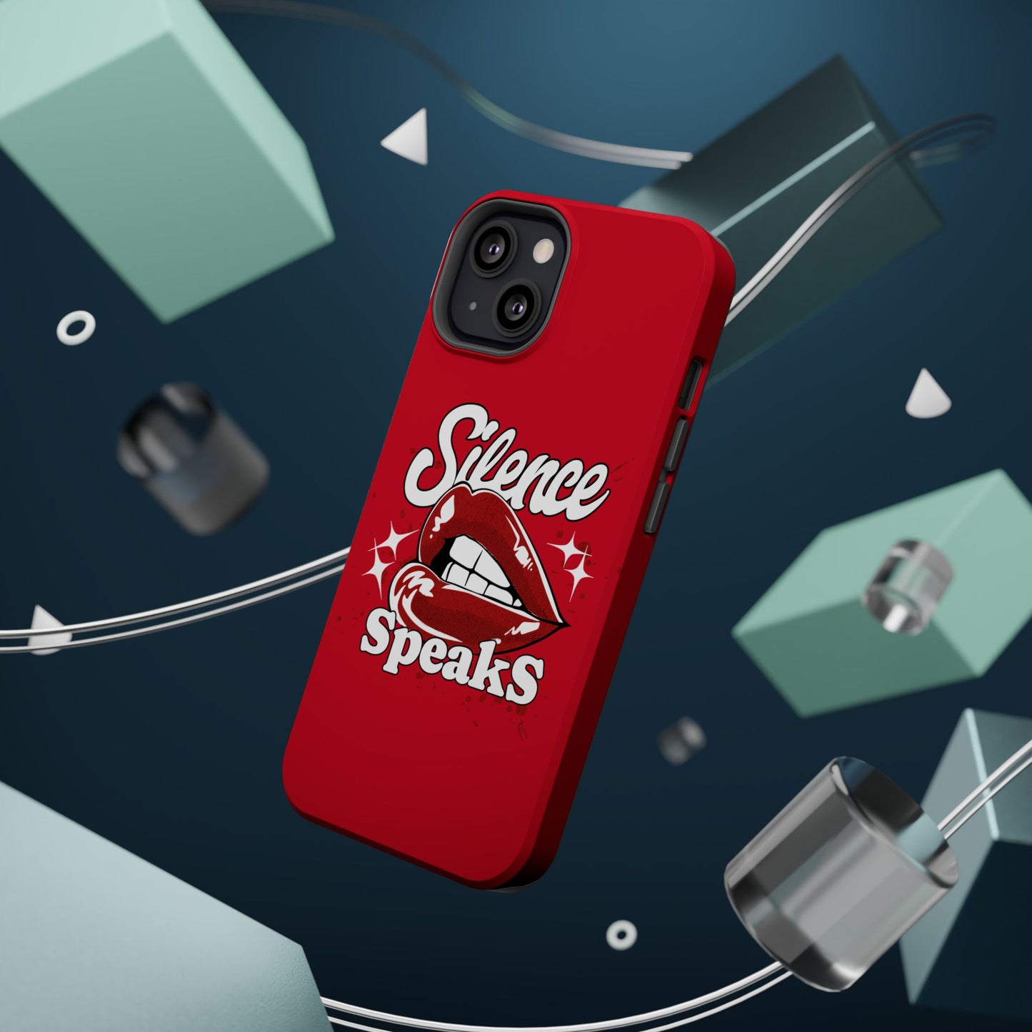 Bold Expression Magnetic Tough Cases, Phone Cover, Gift for Her, Pop Art, Trendy Accessory, Silence Speaks Design