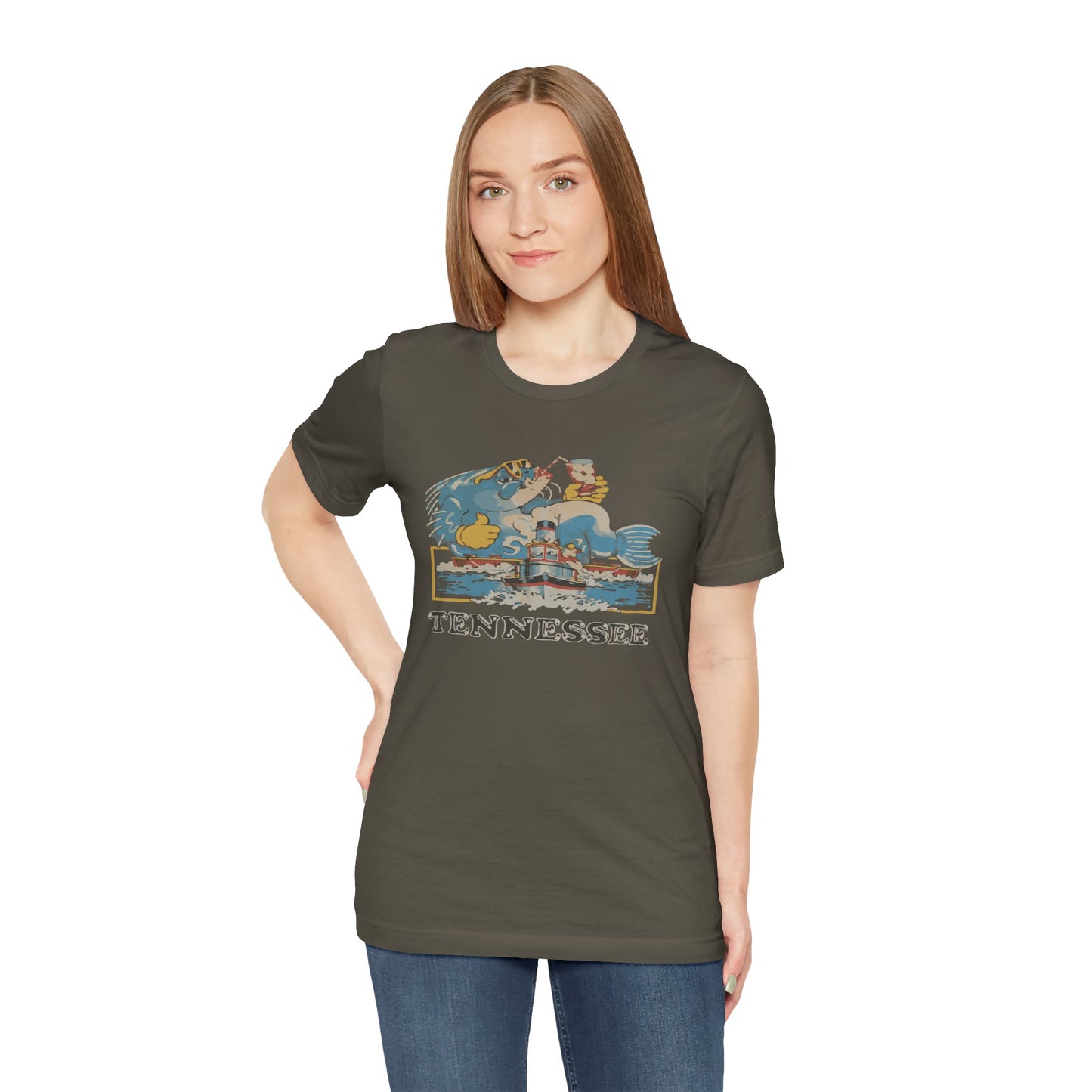 Tennessee Vintage Graphic Tee, Unisex Jersey Short Sleeve T-Shirt, Souvenir Shirt, Vacation Wear, Gift for Travelers, Retro Tee