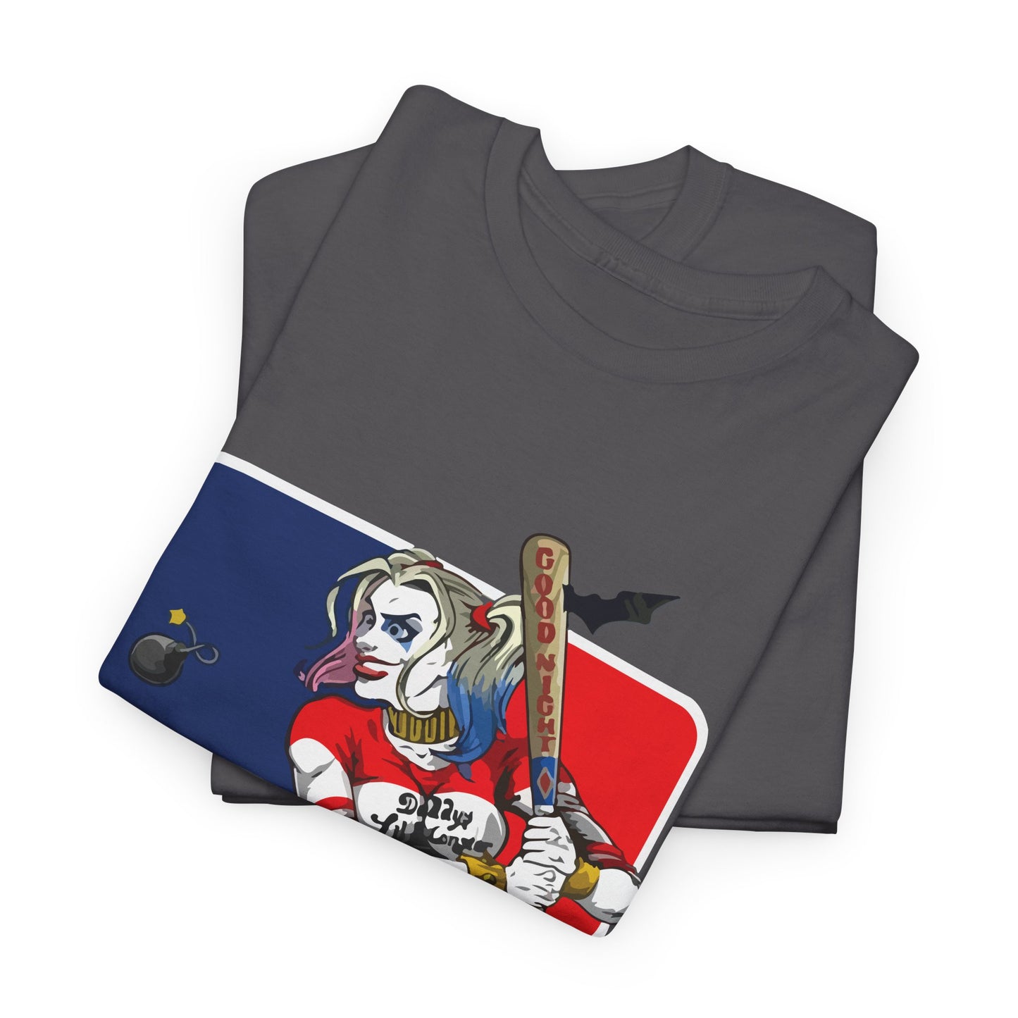 Unisex Baseball Graphic Tee - Harley Quinn DC Casual Wear for Sports Lovers